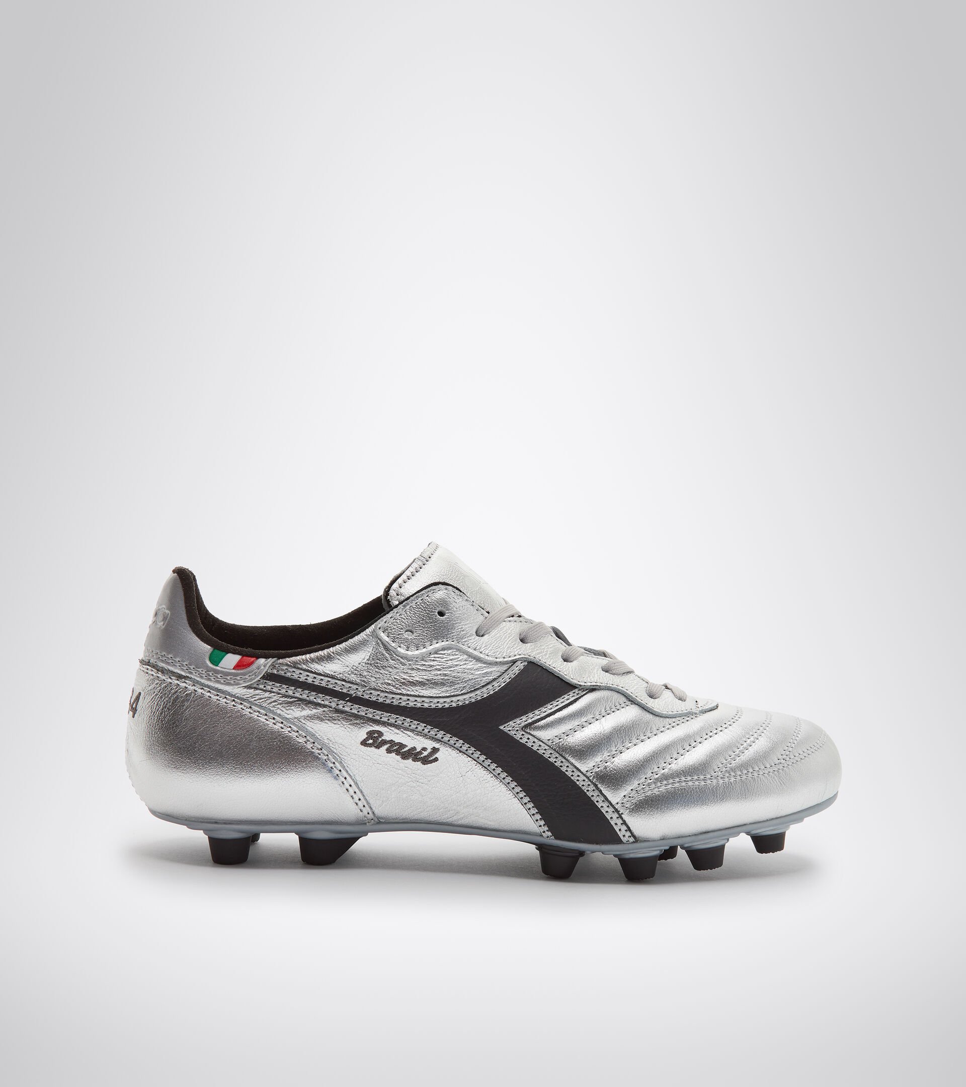 Chaussures de football pour terrains compacts - Made in Italy BRASIL ITALY OG LT+  MDPU ARGENT DD/ANTHRACITE - Diadora