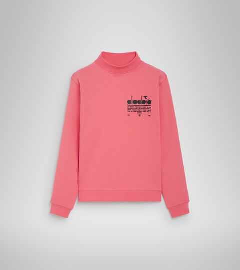 L. SWEATSHIRT CREW MANIFESTO, TEEROSEN Sweatshirt aus Baumwolle - Damen L. SWEATSHIRT CREW MANIFESTO TEEROSEN - Diadora