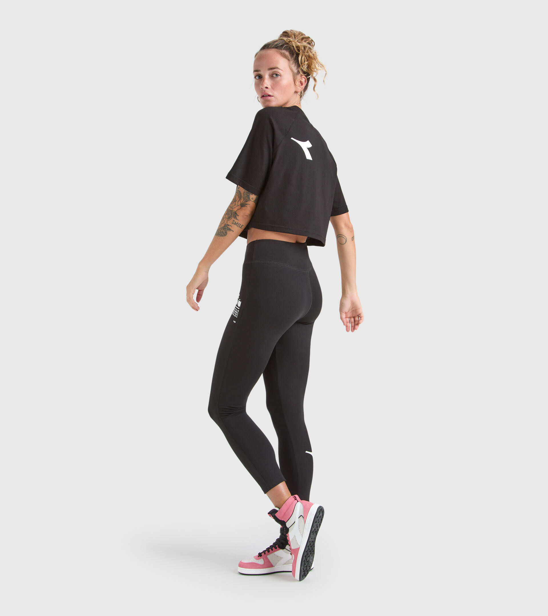 Leggings aus Stretch-Baumwolle - Damen L. LEGGINGS MANIFESTO SCHWARZ - Diadora