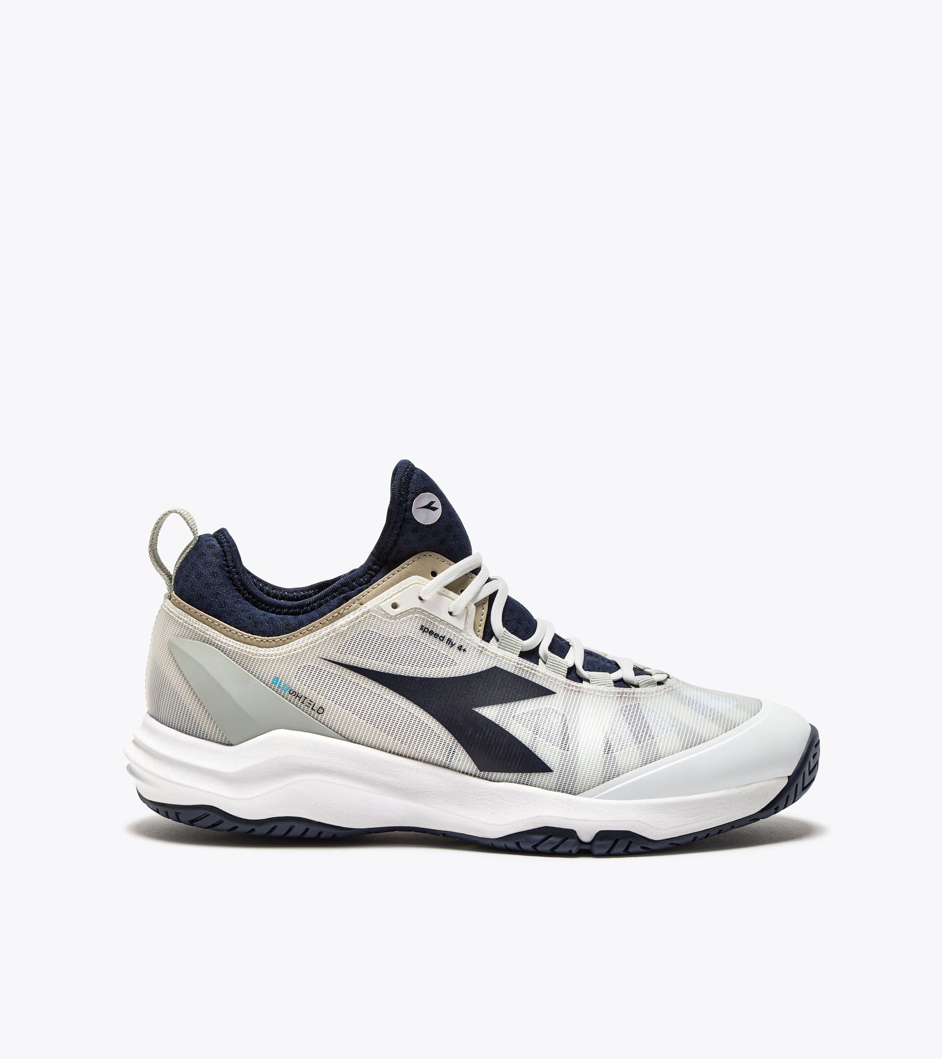 Scarpa da tennis per terreni duri o in terra battuta - Uomo SPEED BLUSHIELD FLY 4 + AG BIANCO/BLU CORSARO - Diadora