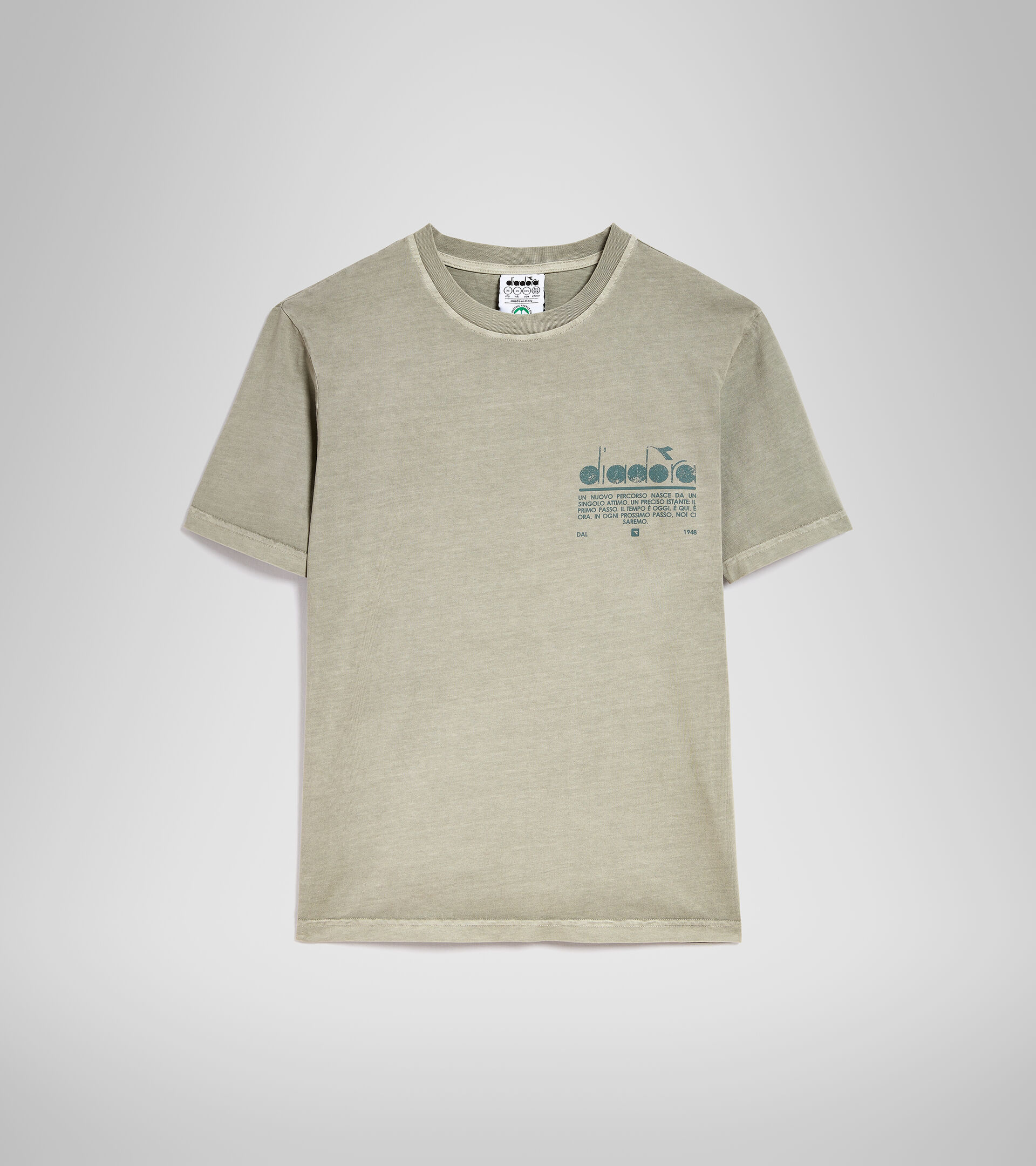 T-shirt in cotone organico - Unisex T-SHIRT SS MANIFESTO PALETTE VERDE OMBRA - Diadora