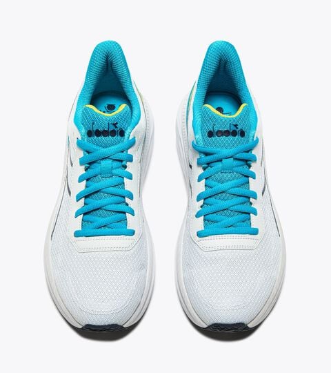 PASSO 5, WHITE/BLUE FLUO Walking shoe - Men’s PASSO 5 WHITE/BLUE FLUO - Diadora