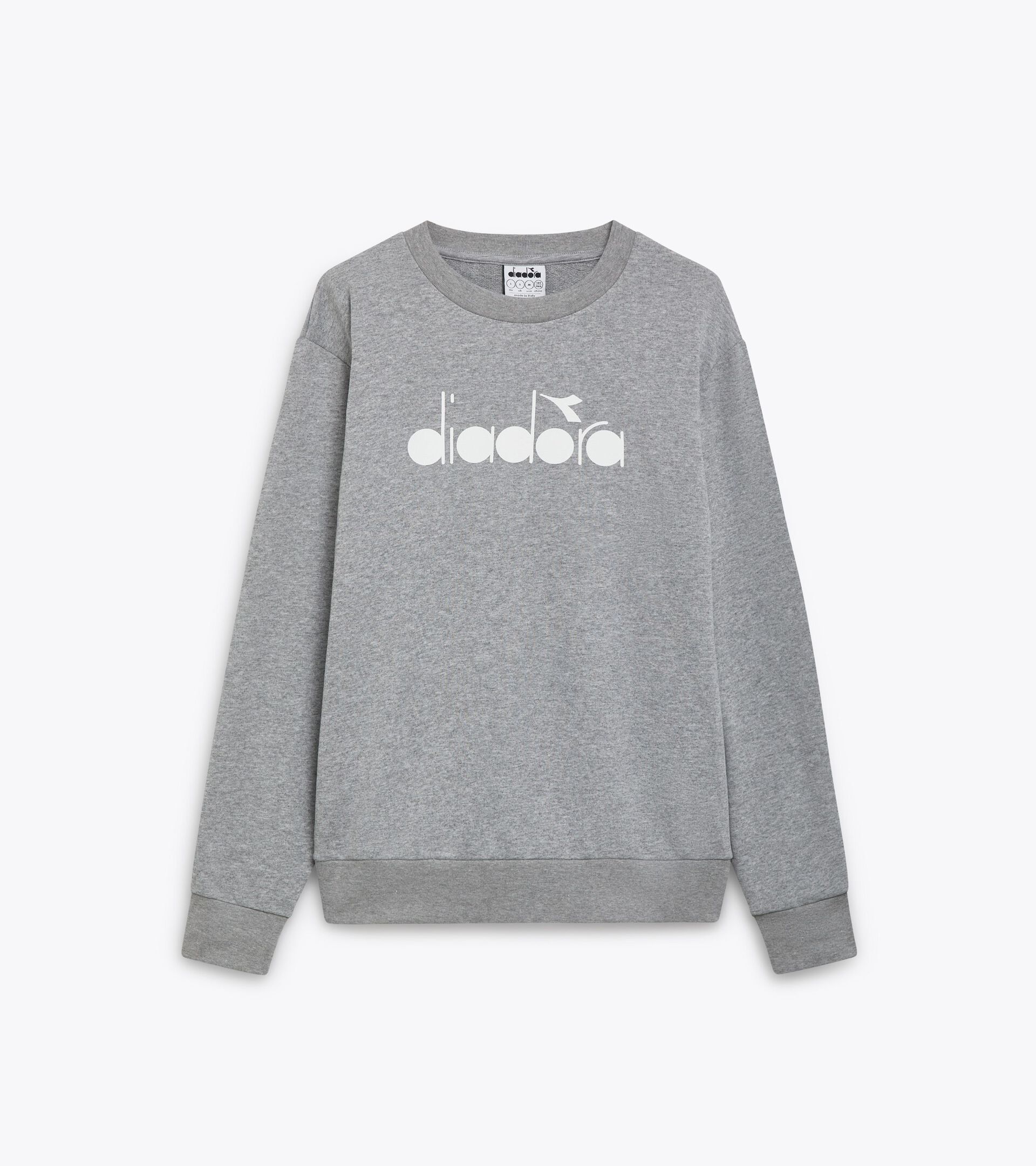 Felpa sportiva - Made in Italy - Gender Neutral SWEATSHIRT CREW LOGO GRIGIO GRATTACIELO MELANGE - Diadora