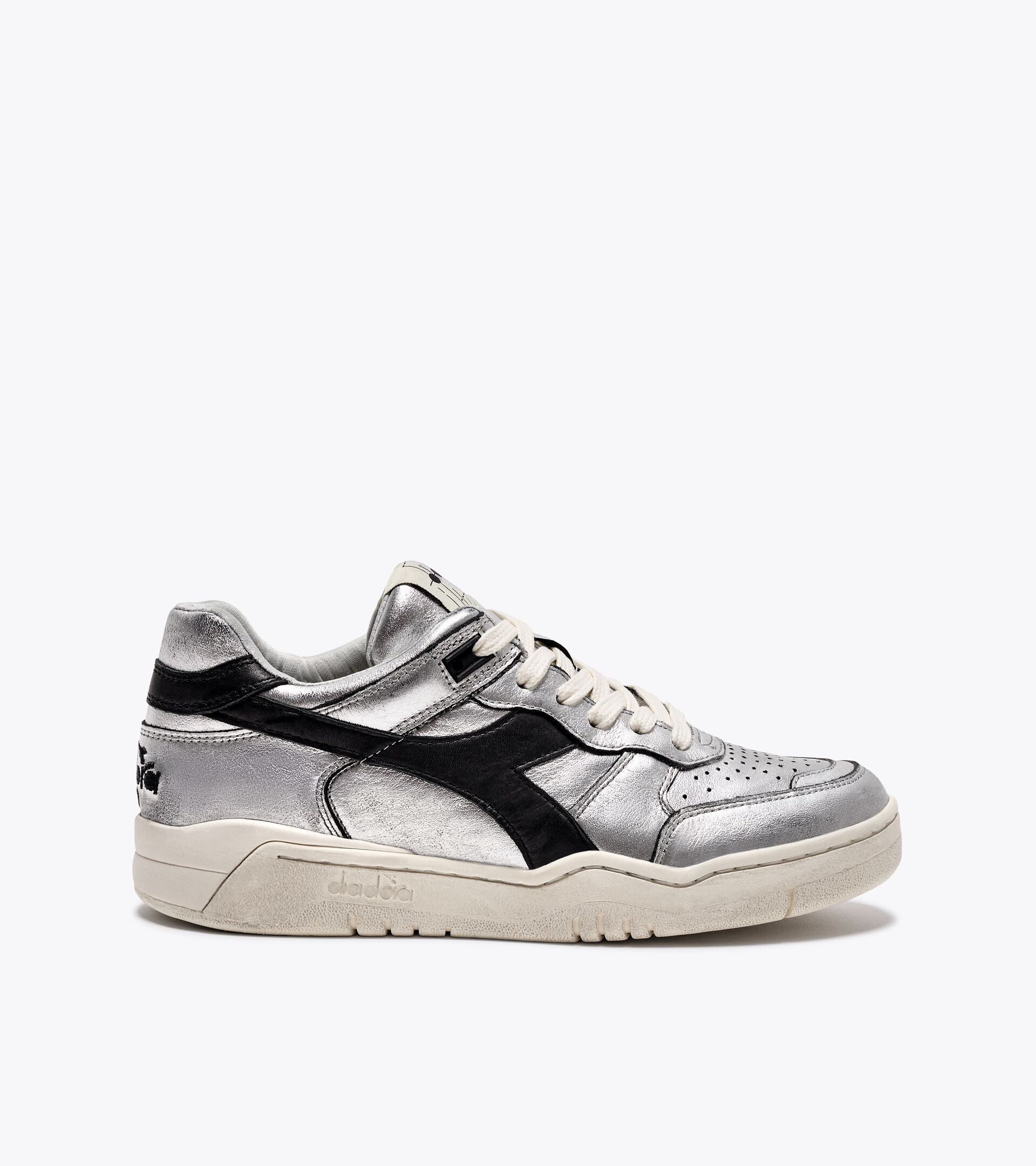 Heritage sneakers - Women’s B.560 SILVER USED WN SILVER METALLIZED/BLACK - Diadora