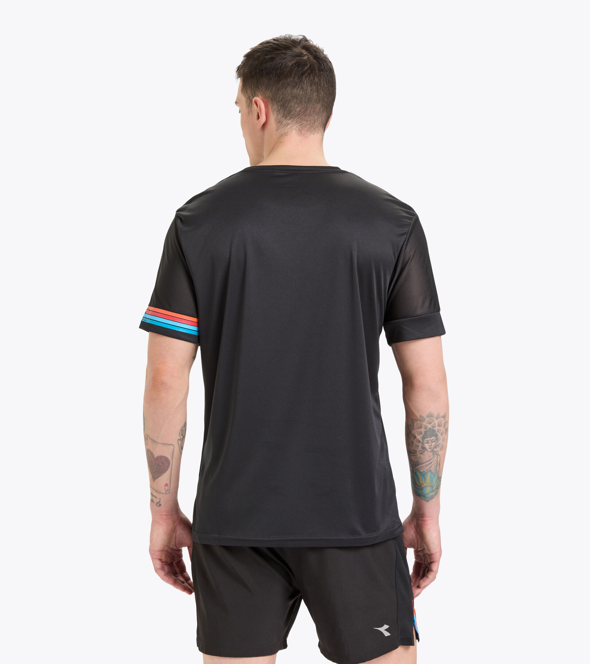 Short-sleeved running T-shirt - Men SS CORE TEE BLACK - Diadora