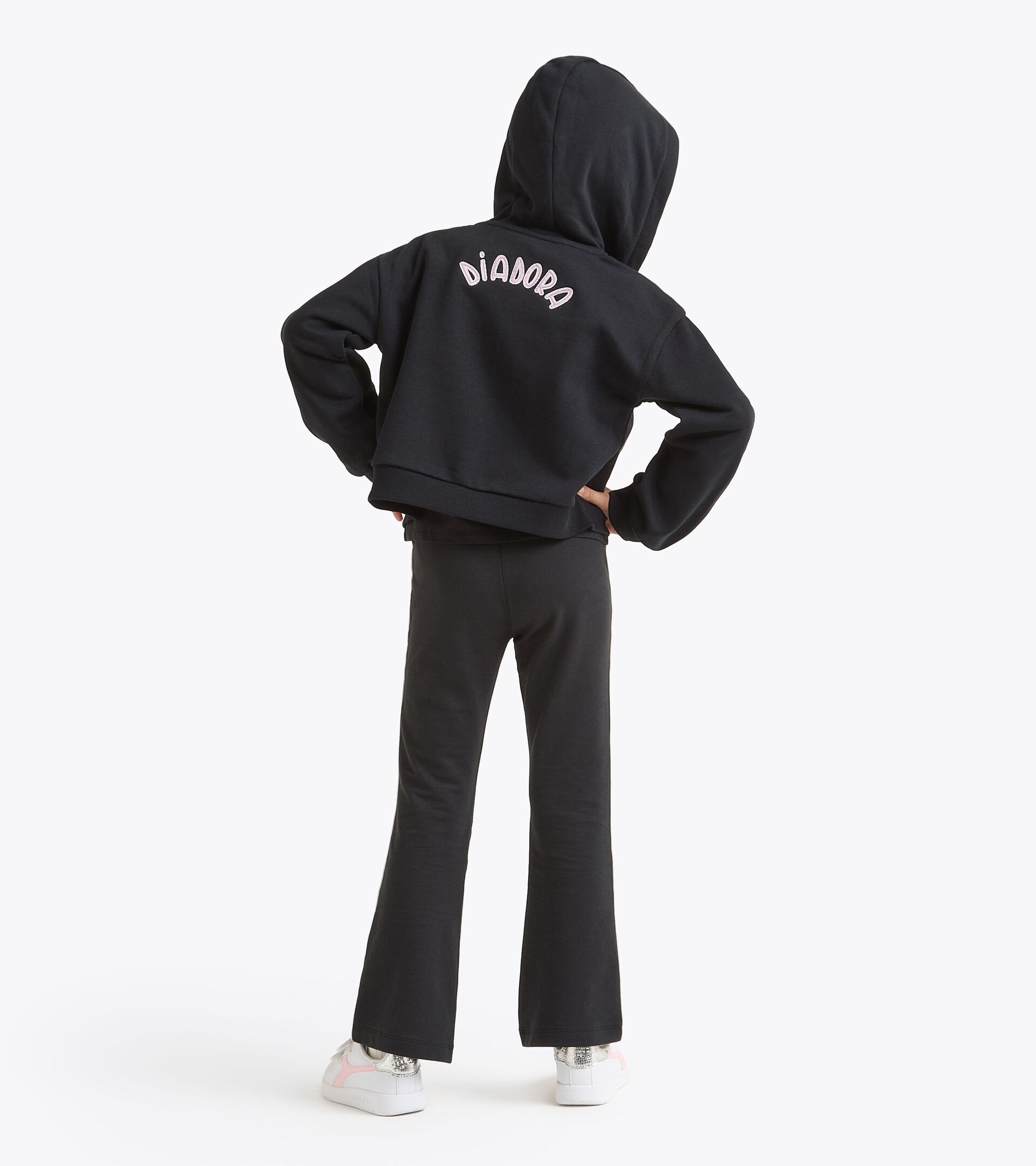 Hoodie - Regular Fit - Girl 
 JG. HOODIE FZ LOGO BLACK - Diadora