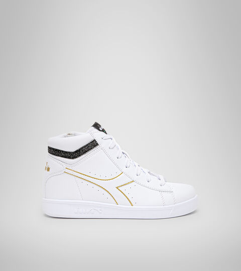 Footwear Sport BAMBINO GAME P HIGH GIRL GS BIANCO/NERO/ORO Diadora