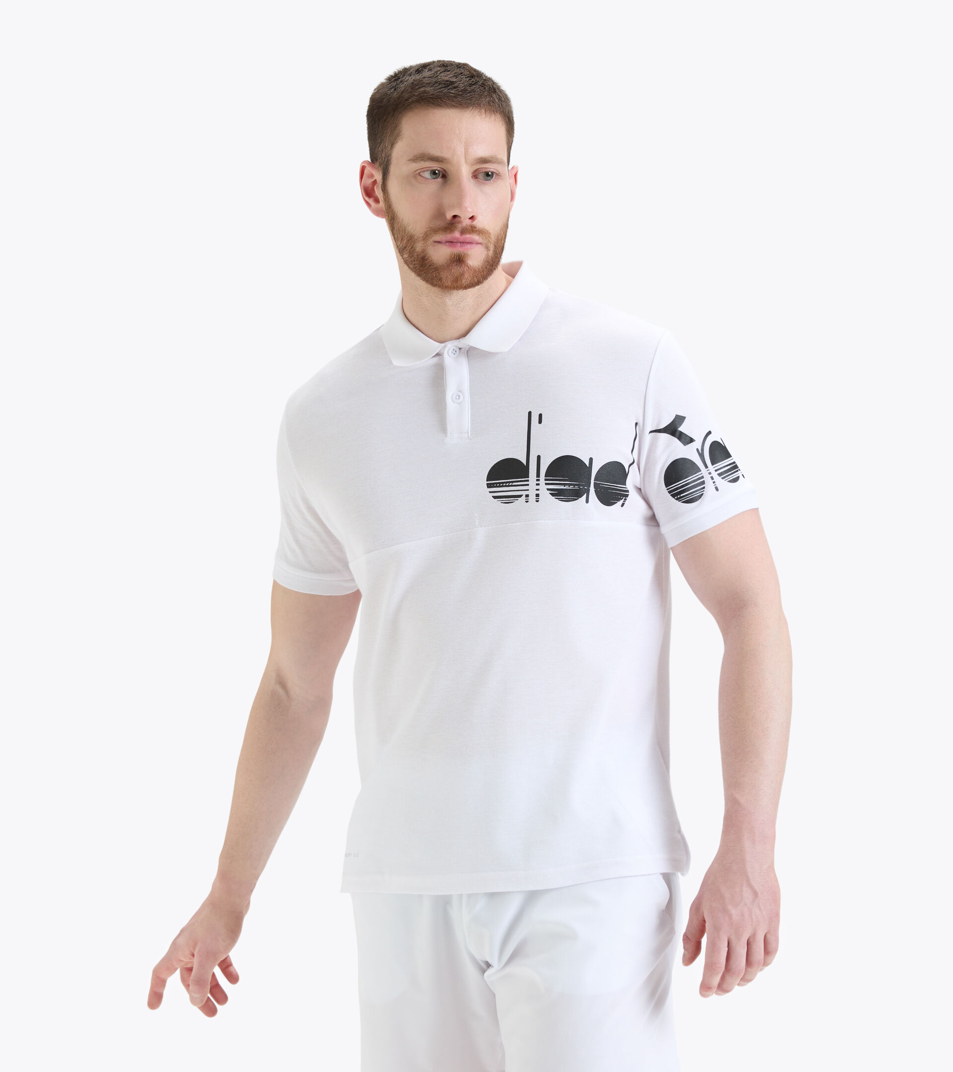 Short-sleeved tennis polo-shirt - Men SS POLO COACH OPTICAL WHITE - Diadora