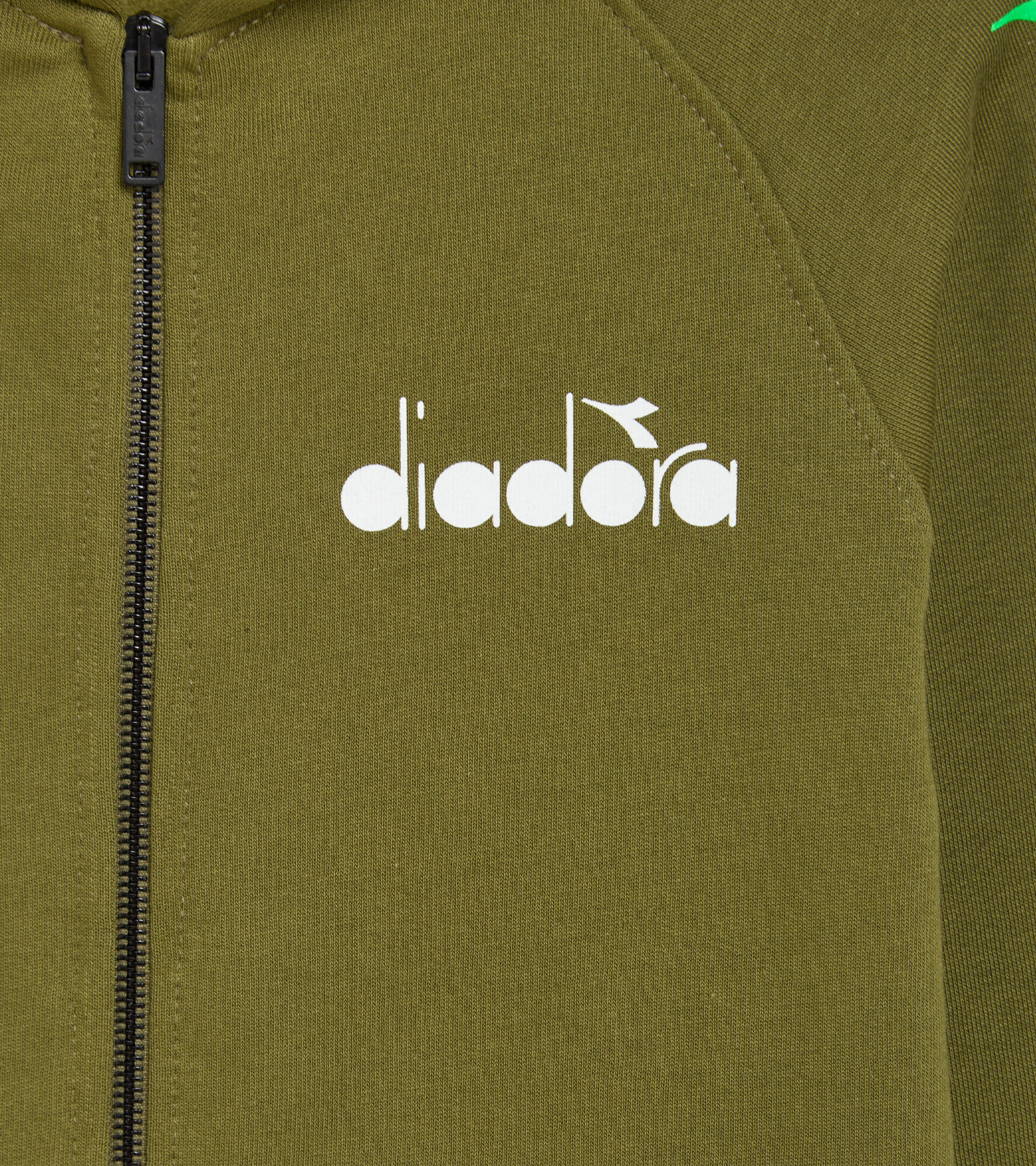 Sweat-shirt à capuche - Garçon  JB.HOODIE FZ D VERDE MILITARE(00737) - Diadora