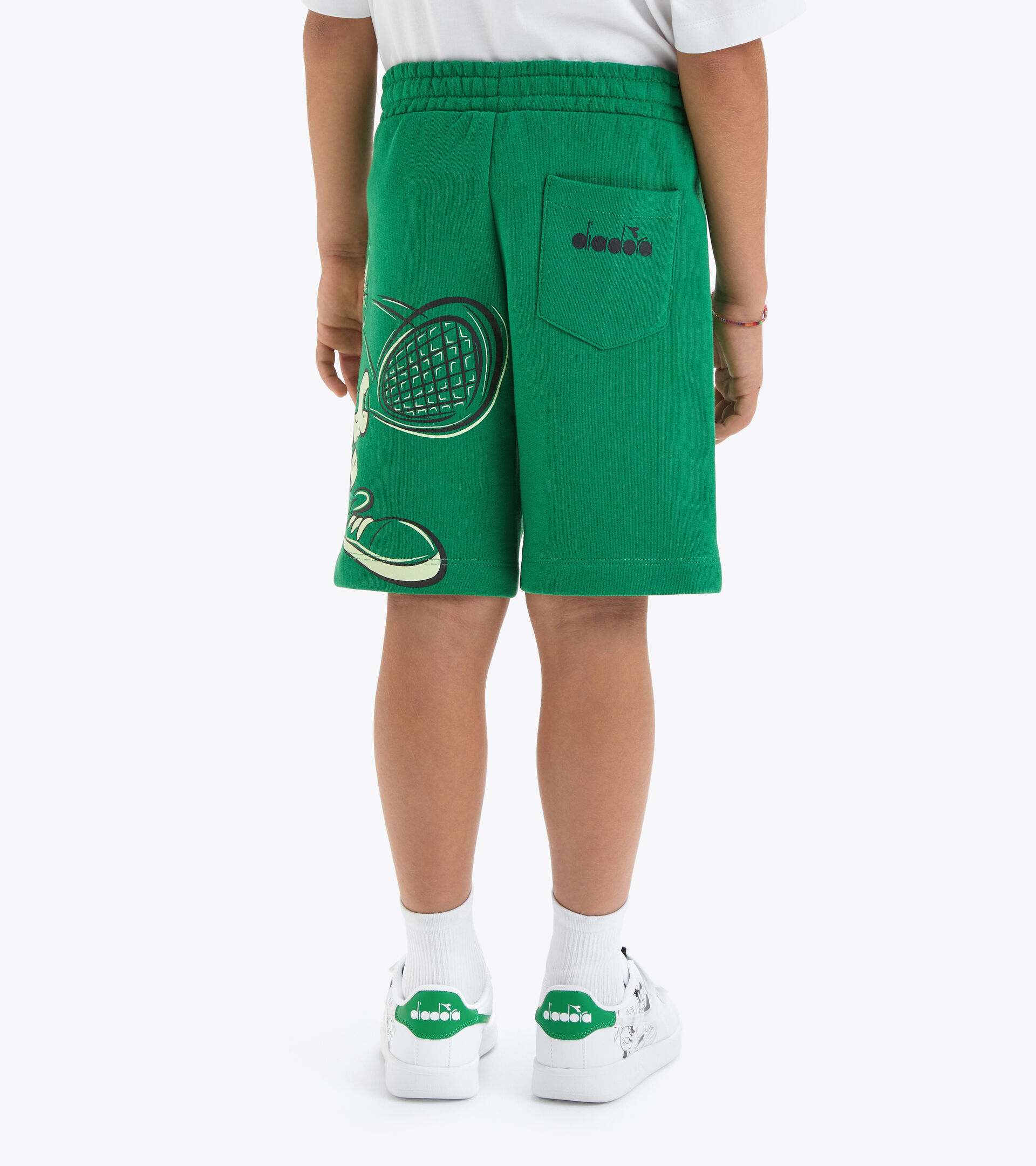 Cotton bermuda shorts - Kids JU.BERMUDA WB JOLLY GREEN - Diadora