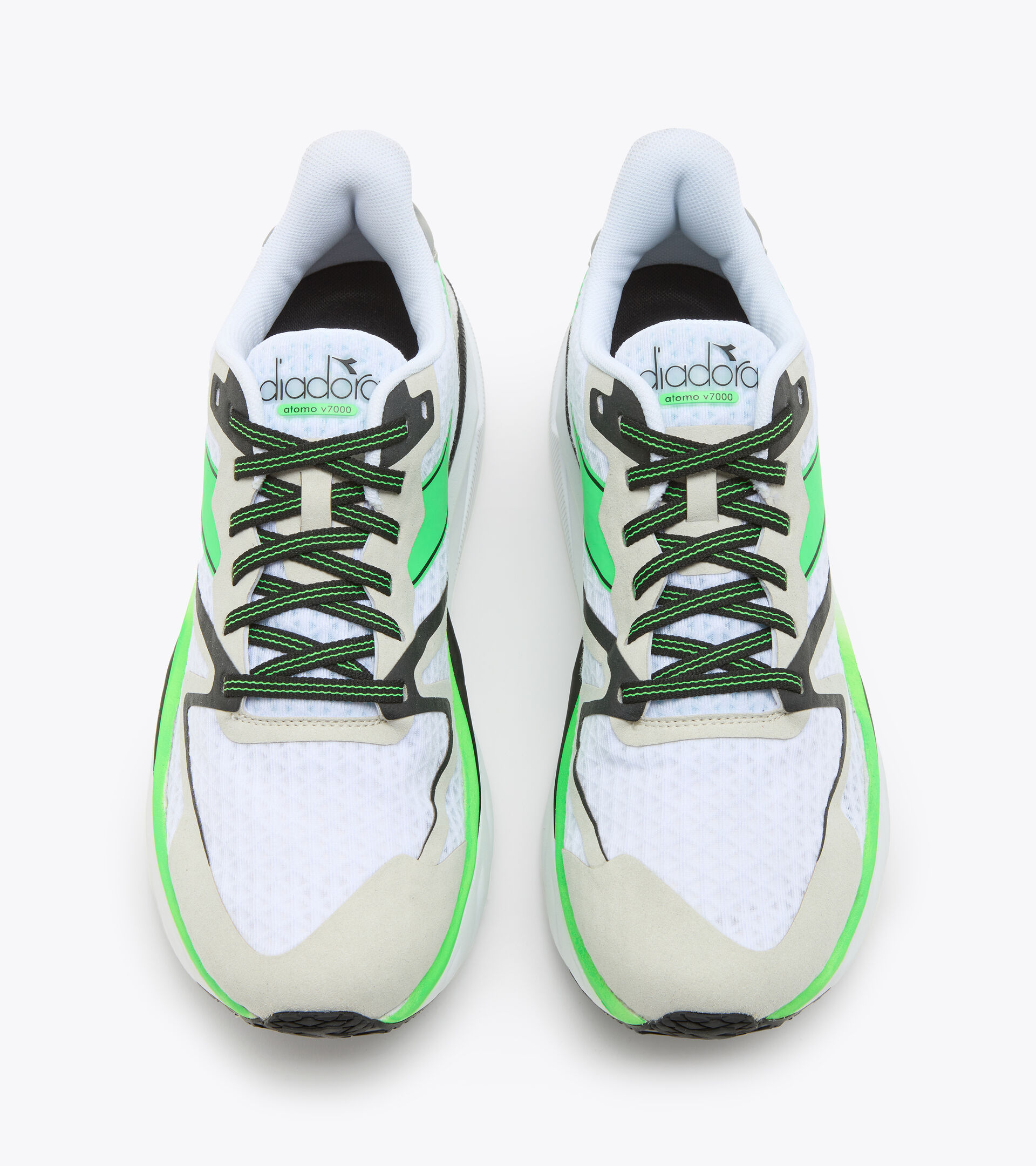 Made in Italy Running shoes - Gender neutral ATOMO V7000 WHITE/GREEN FLUO/BLACK - Diadora