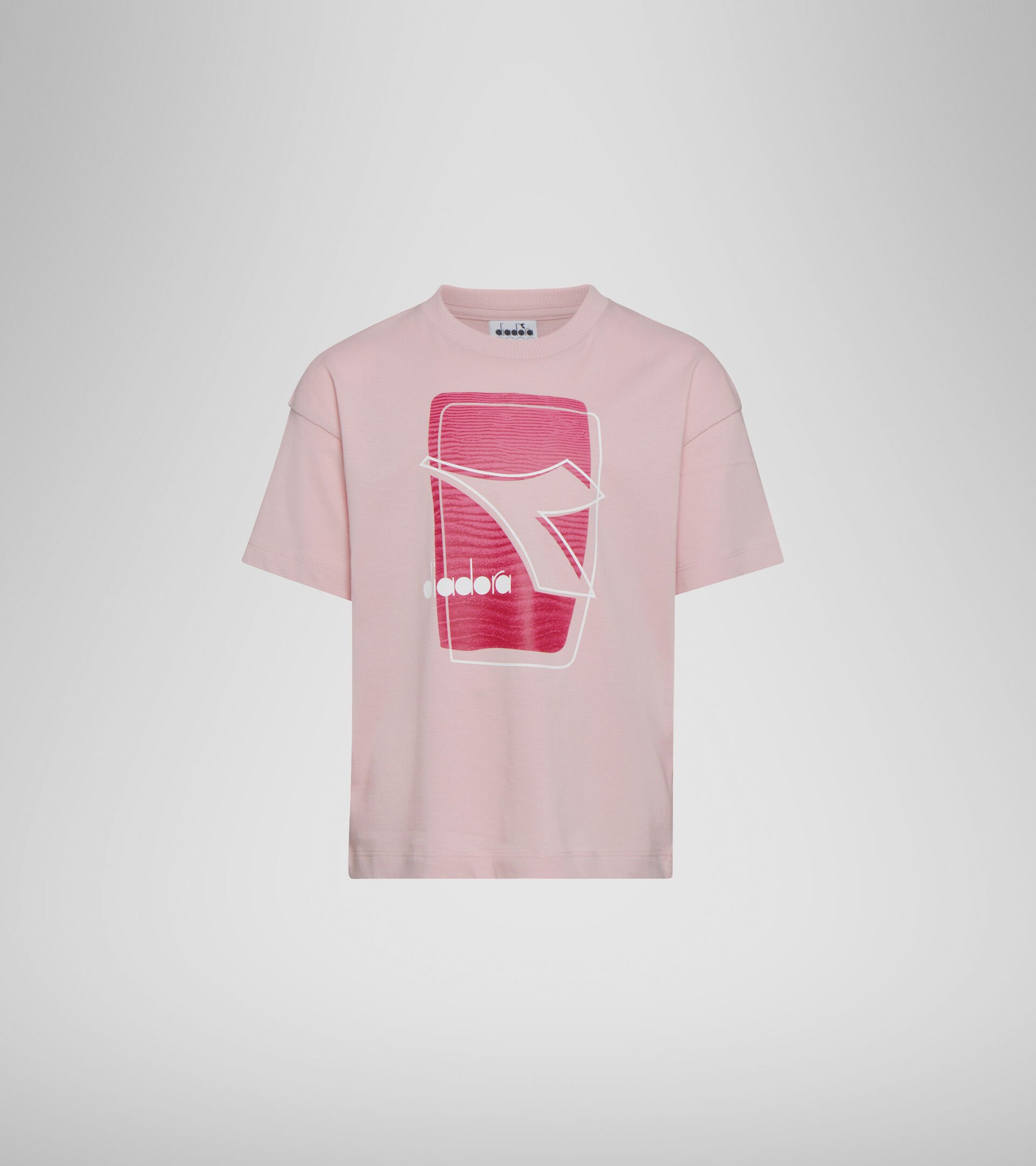 T-shirt with logo - Boys and girls JU. T-SHIRT SS ELEMENTS PINK PEACHSKIN - Diadora