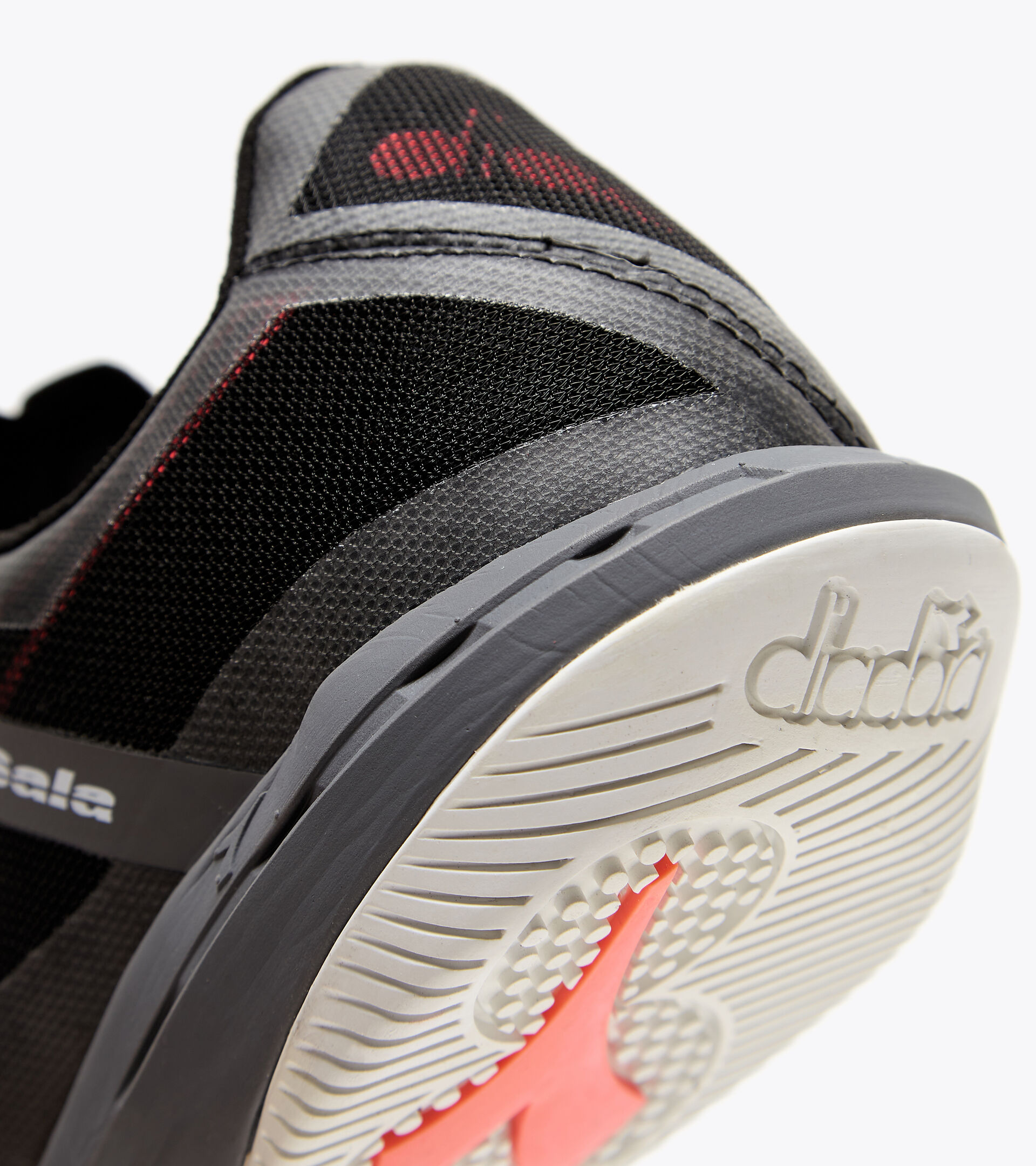 Futsal boot - Specific outsole for indoor grounds BRASIL SALA ID BLACK/RED FLUO - Diadora