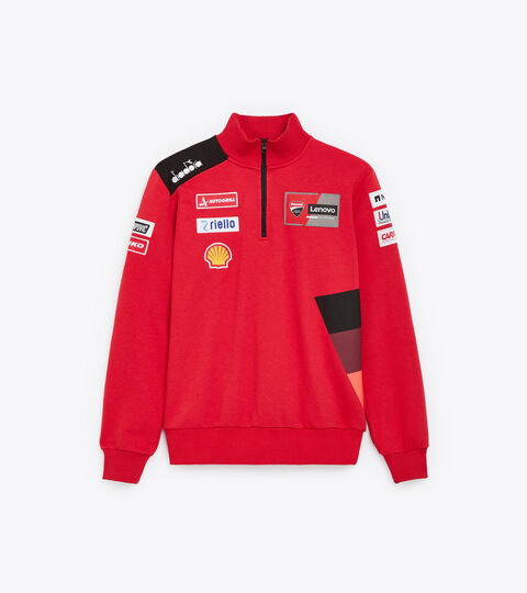 HALF-ZIP DUCATI REPLICA MGP23, DUCATI MGP RED/BLACK Sporty Ducati 23 MotoGP replica half-zip sweatshirt - Men’s HALF-ZIP DUCATI REPLICA MGP23 DUCATI MGP RED/BLACK - Diadora