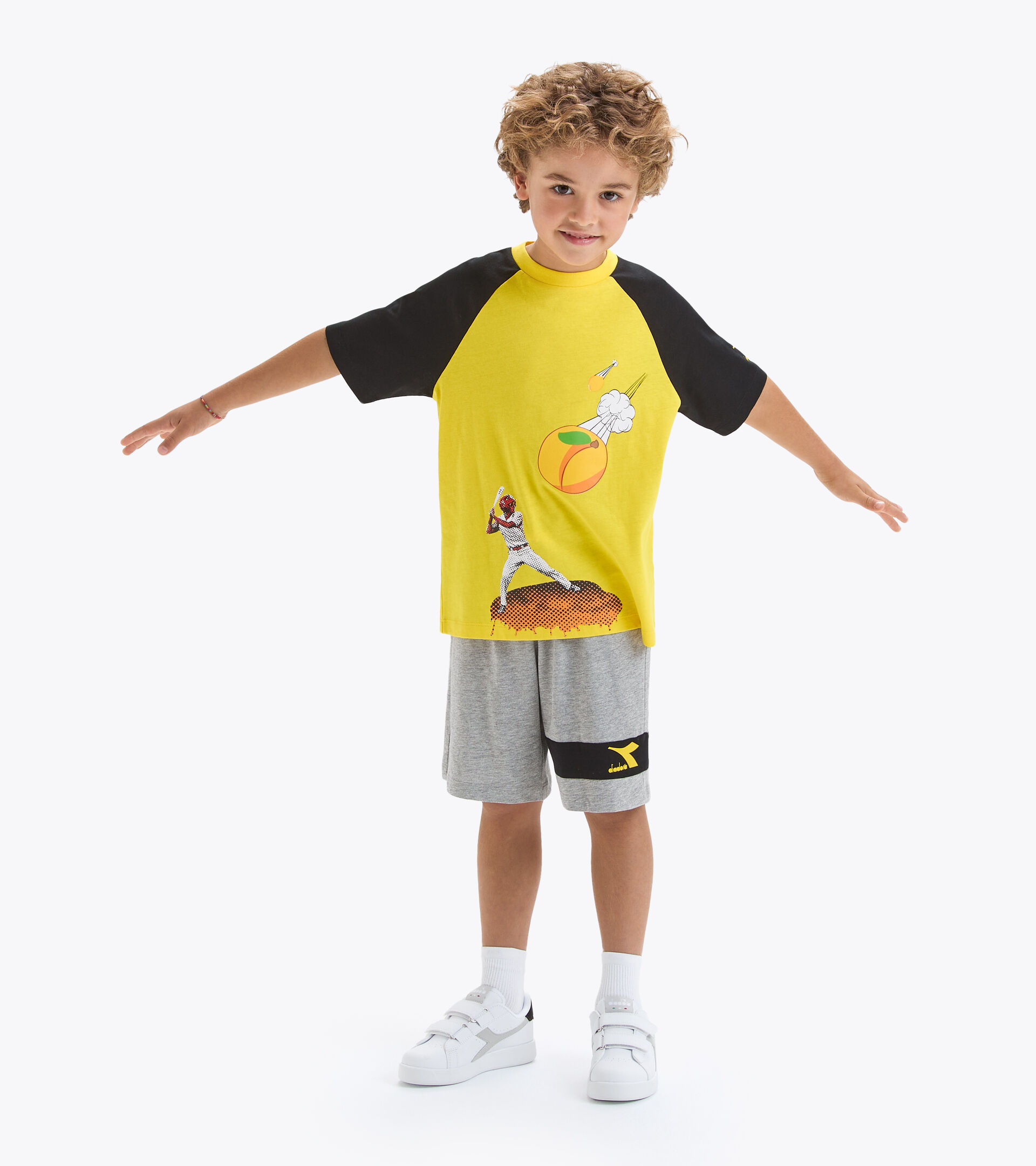 Sportliches Set - Jungen JB.SET SS SPORT ART DYNAMISCH GELB - Diadora