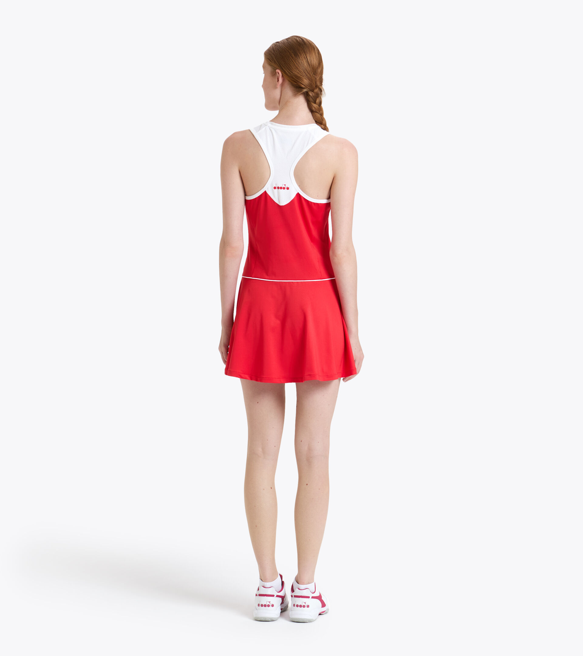 Robe de tennis - Femme L. DRESS COURT ROUGE TOMATE - Diadora