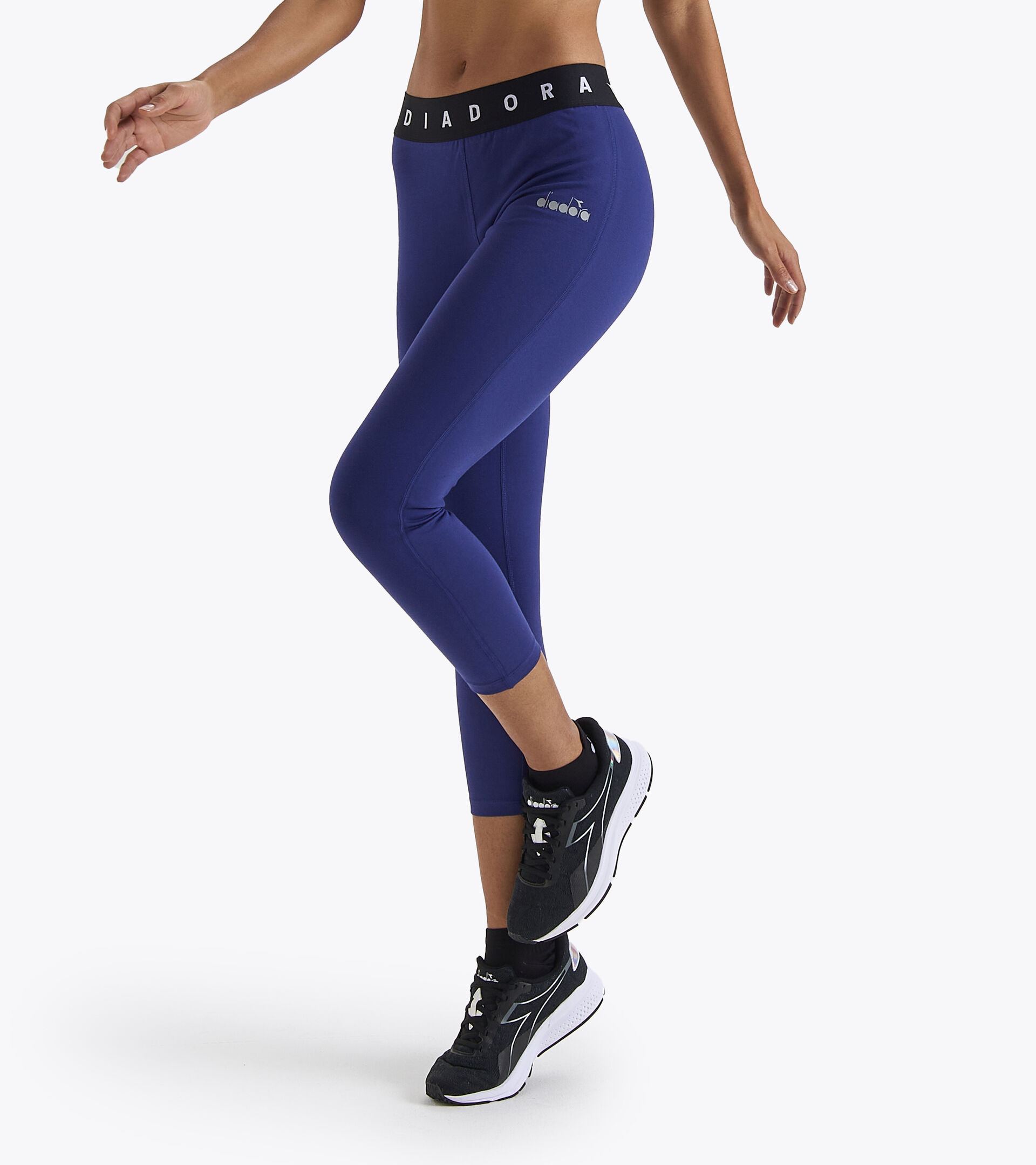 Running leggings - Women  L. 7/8 STC LEGGINGS BE ONE BLUE PRINT - Diadora