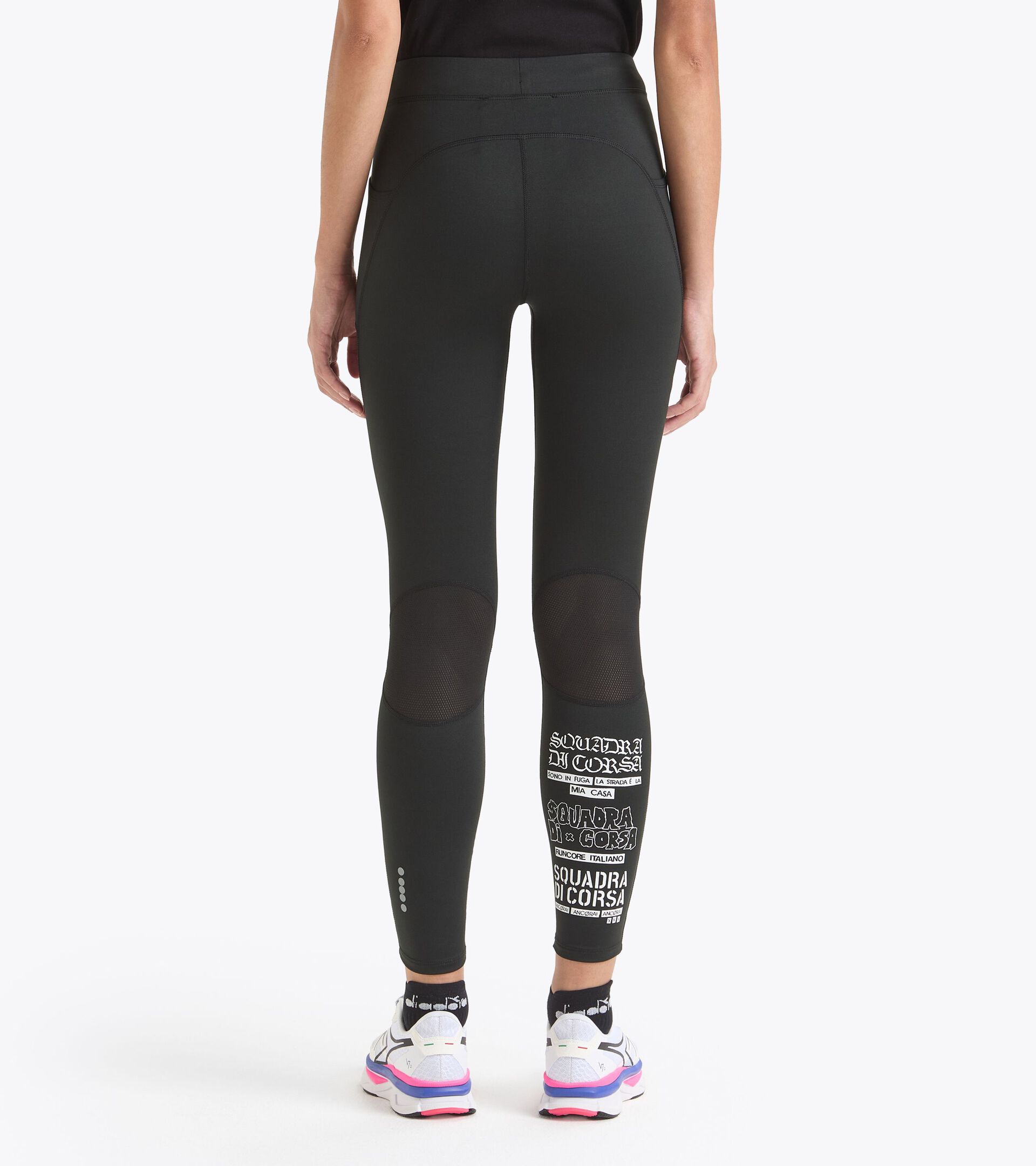 Laufleggings Squadra Di Corsa - Damen L. TIGHTS SQUADRA DI CORSA SCHWARZ - Diadora