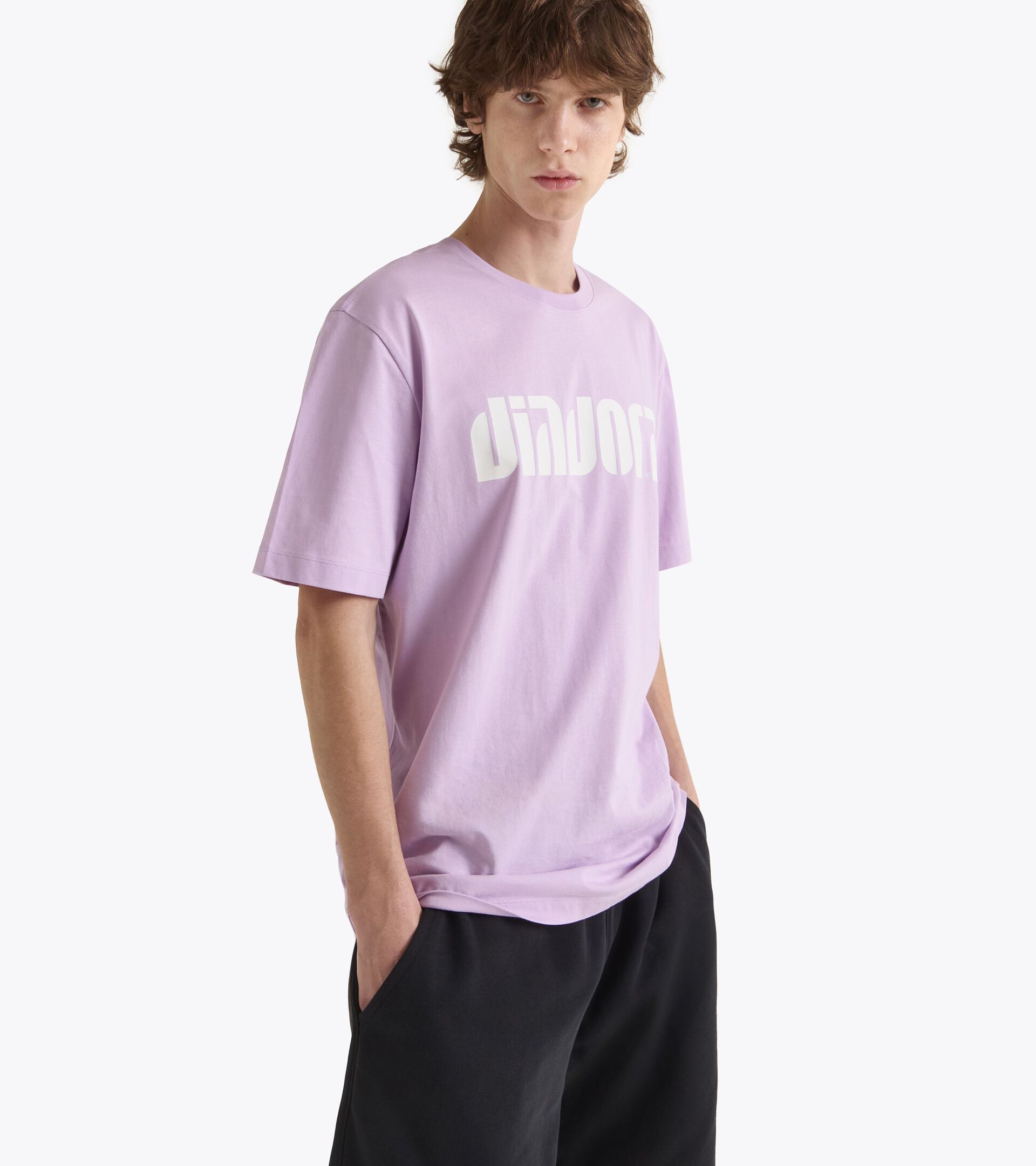T-shirt - All-gender T-SHIRT SS ATHL. LOGO WING VIOLET - Diadora