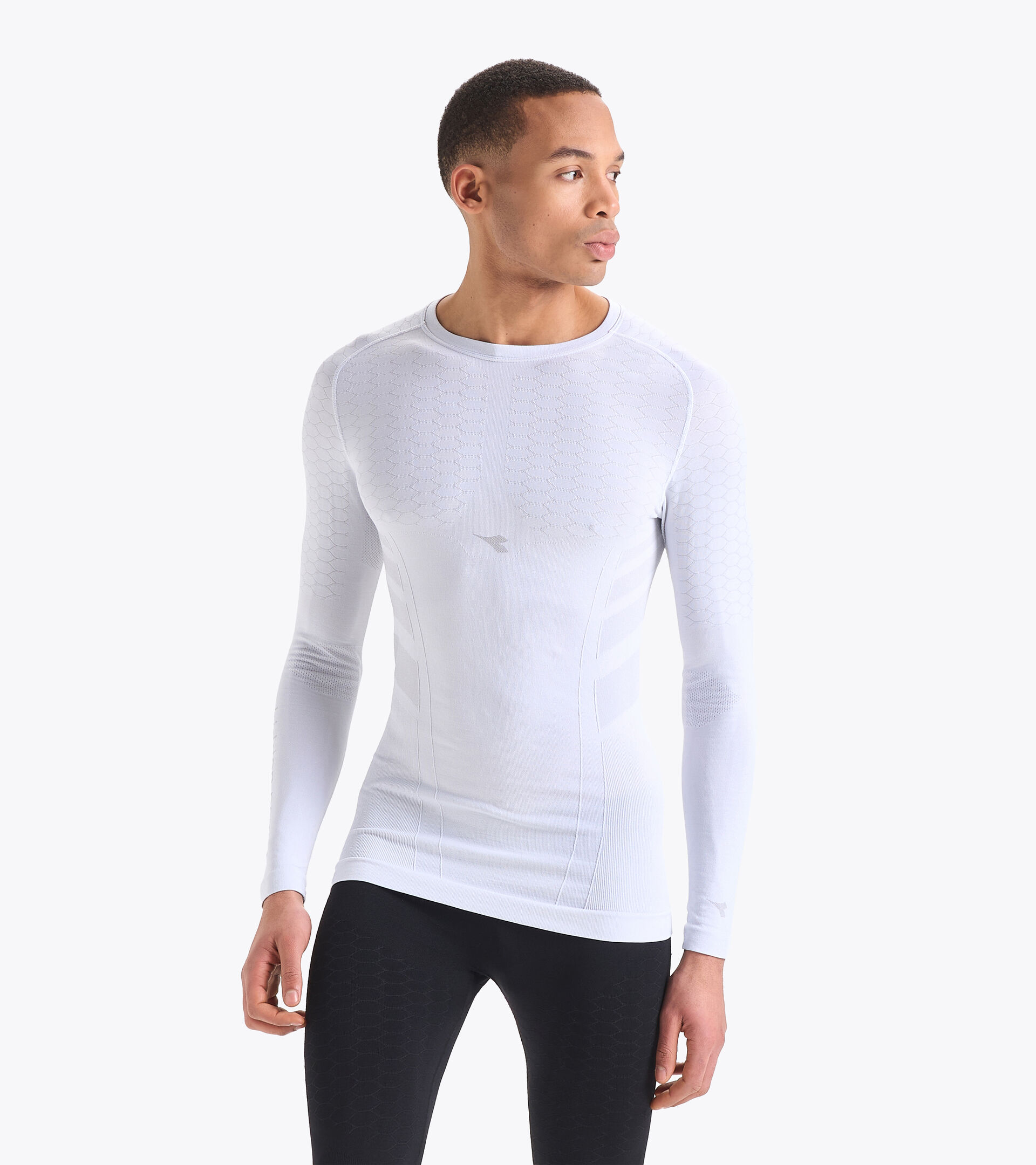 Long-sleeved training t-shirt - Men LS T-SHIRT ACT OPTICAL WHITE - Diadora