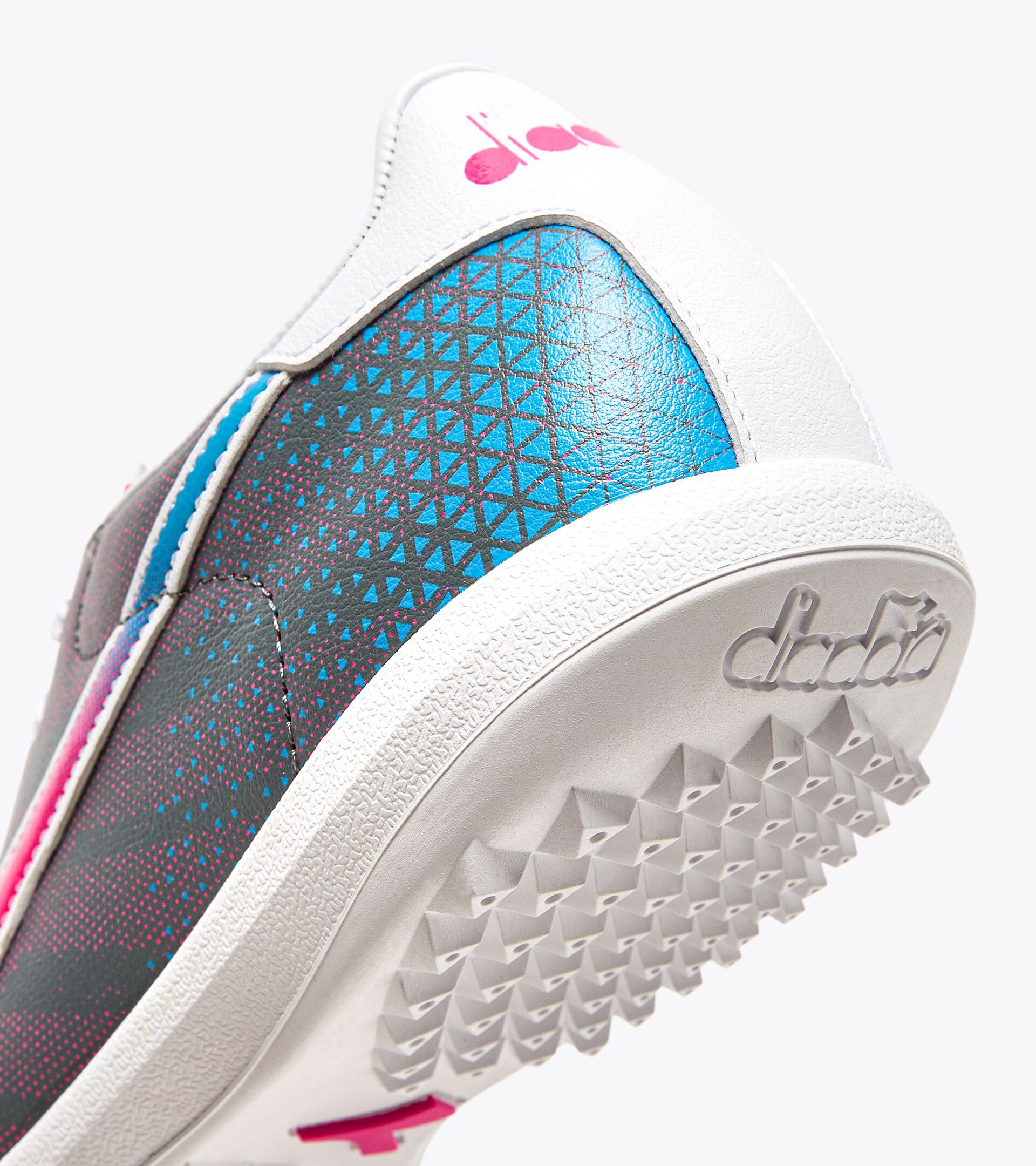Calcio boots for synthetic turfs or firm ground - Men's BRASIL ELITE VELOCE GR TFR WHT/PINK FLUO/BLUE FLUO - Diadora