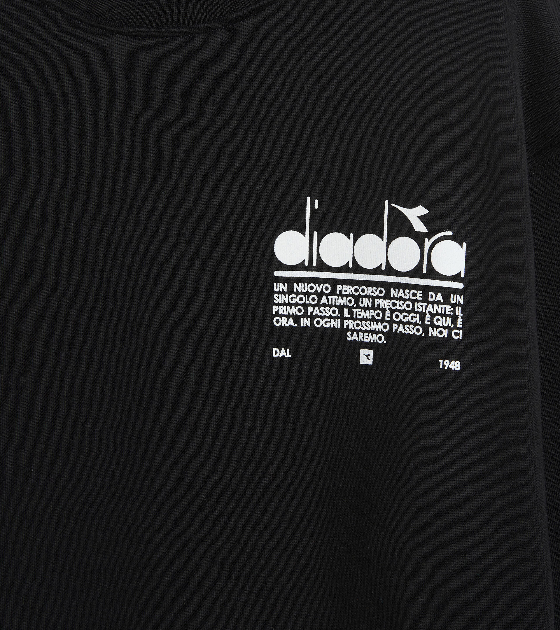 Cotton round-neck sweatshirt - Unisex SWEATSHIRT CREW MANIFESTO BLACK - Diadora