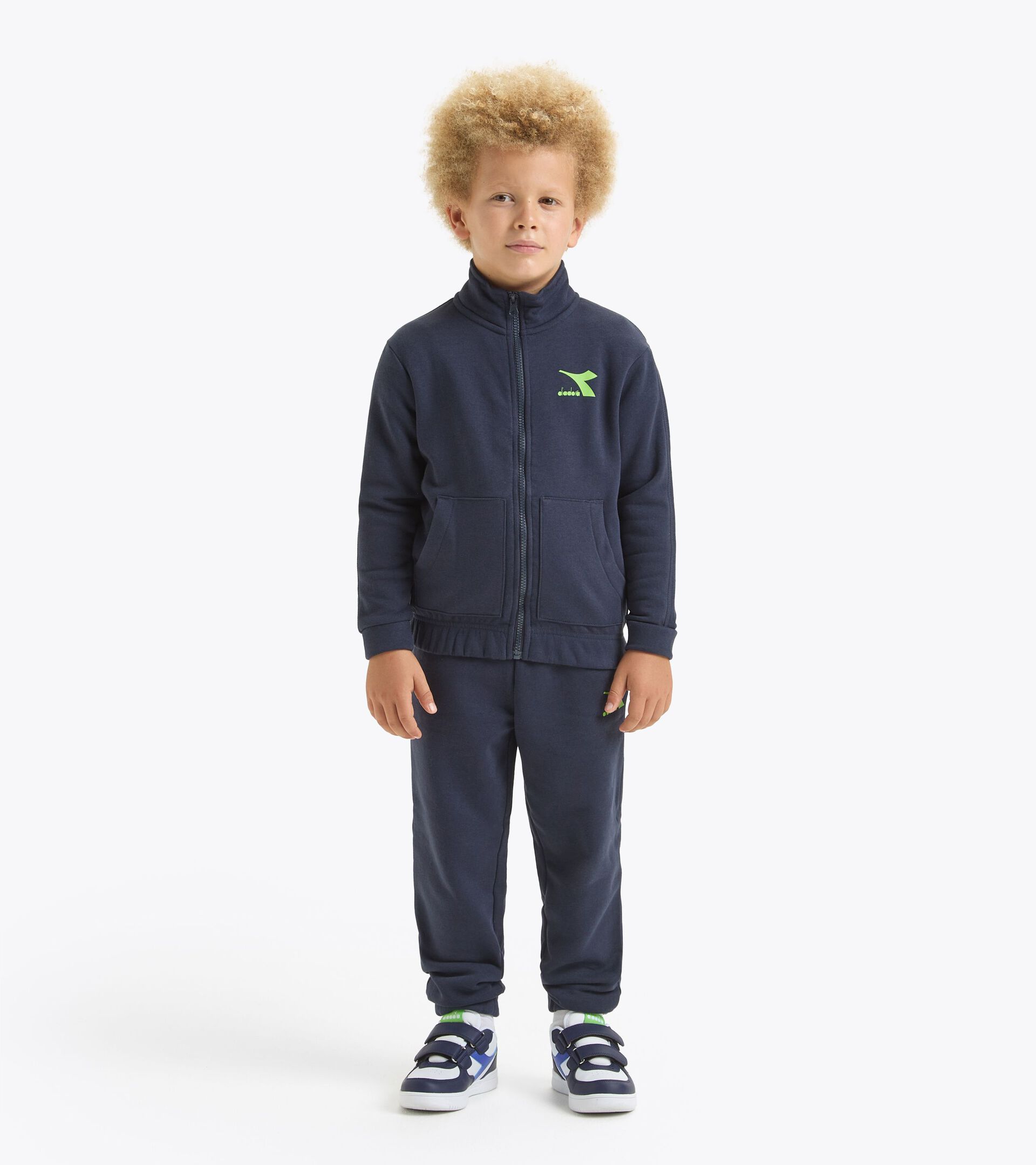 Tuta sportiva - Bambino JB. TRACKSUIT FZ NEON BLU CLASSICO - Diadora