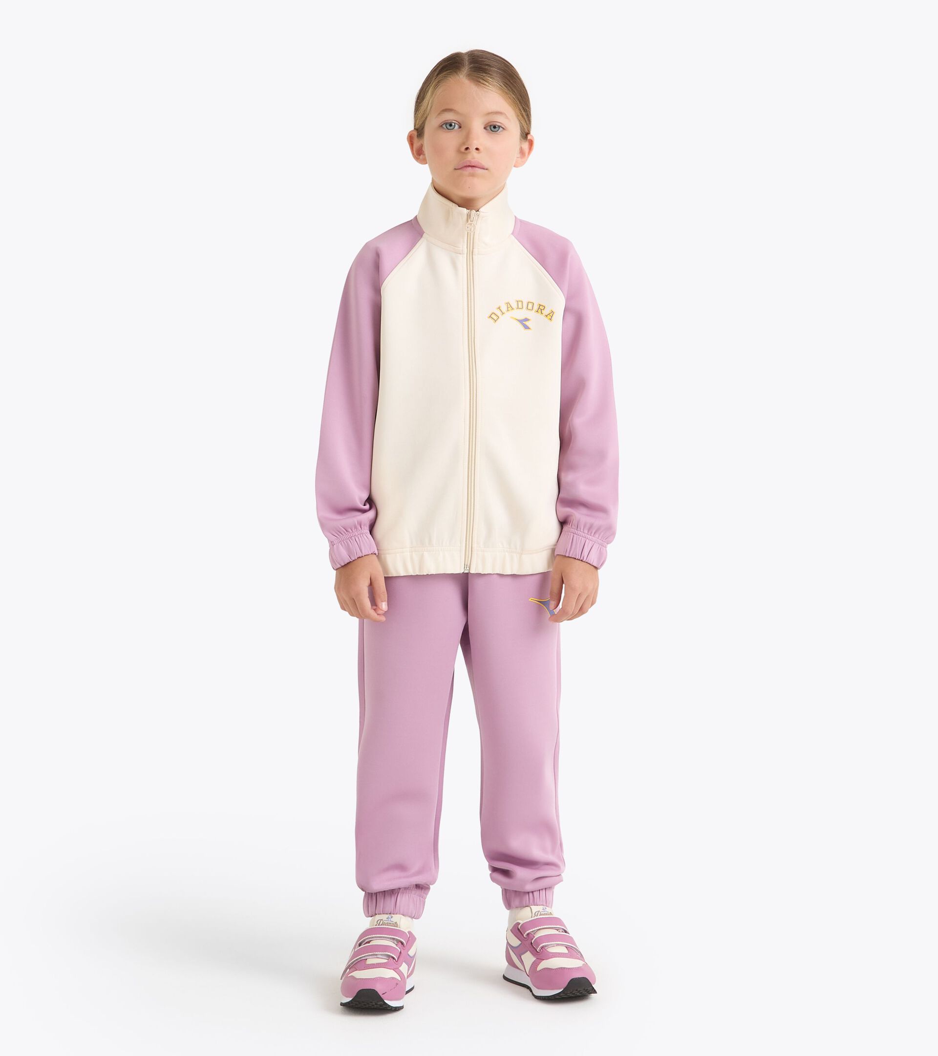 College-inspired Peanuts tracksuit - Kids  JU. TRACKSUIT FZ PEANUTS VIOLET MIST - Diadora