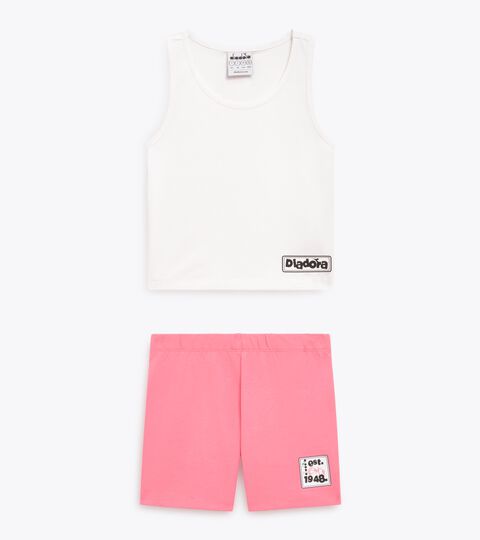 Sports set - Tank top and shorts - Girls
 JG. SET ESS. SPORTS SL OPTICAL WHITE - Diadora