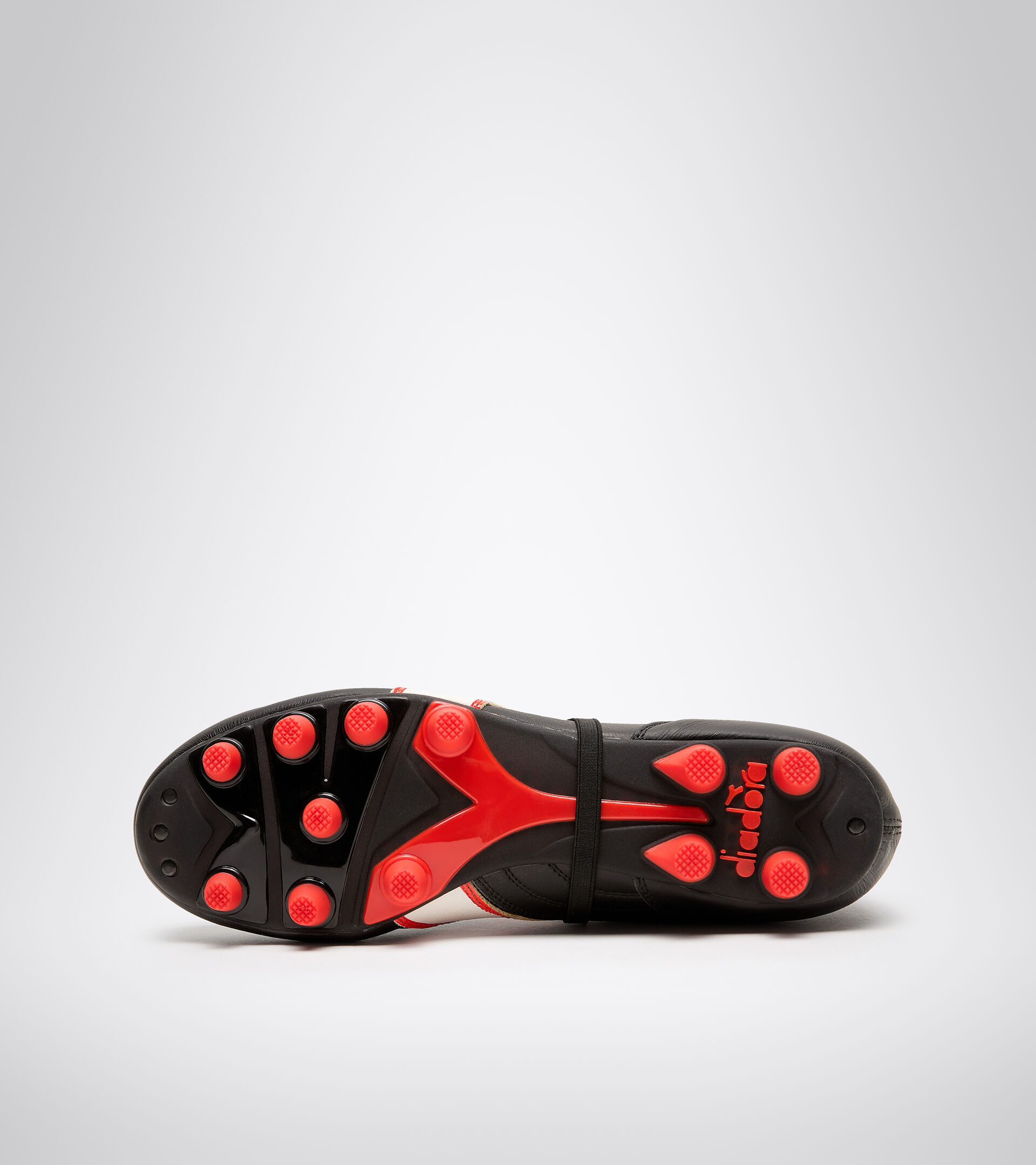 Firm ground football boots - Made in Italy BRASIL ITALY LT+ MDPU BLACK/WHITE/FLUO RED - Diadora