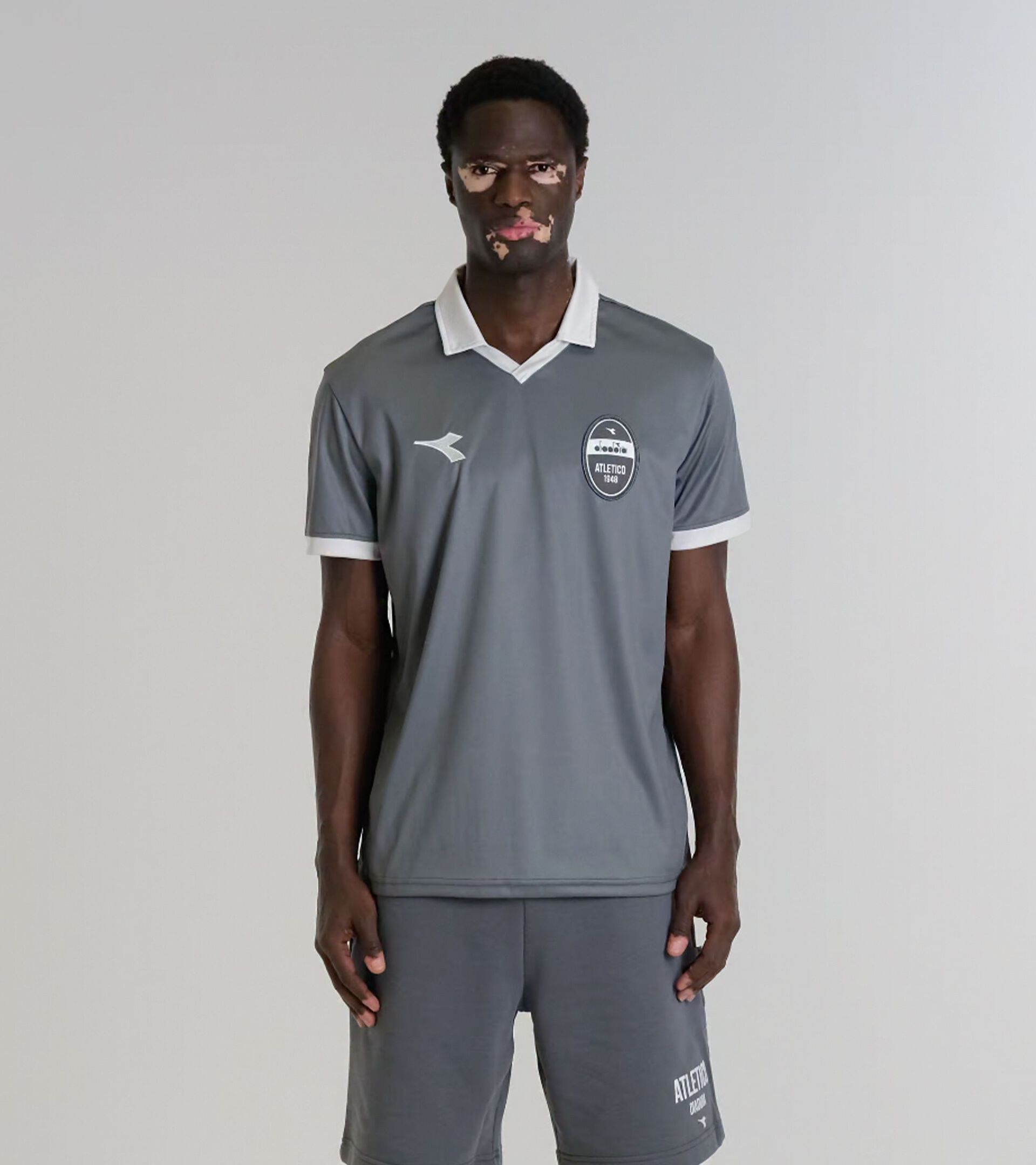 Calcio-inspired polyester shirt - Made in Italy - All-gender POLO SS LEGACY CASTLE ROCK - Diadora