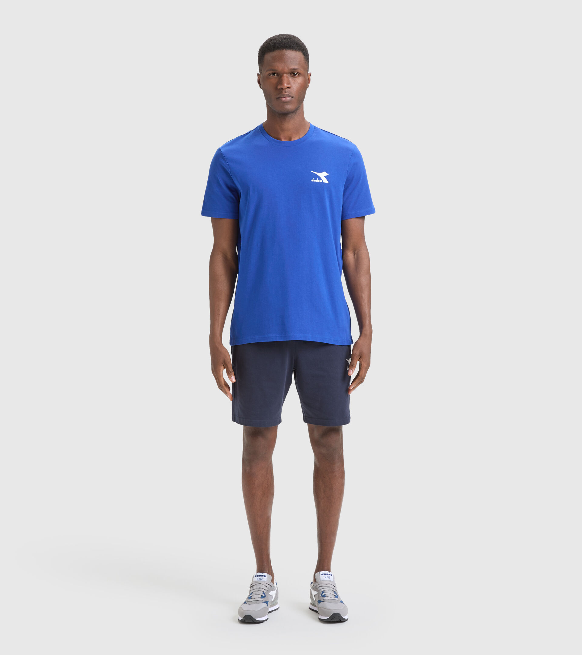 Camiseta de algodón - Hombre T-SHIRT SS CORE AZUL AUTENTICO - Diadora