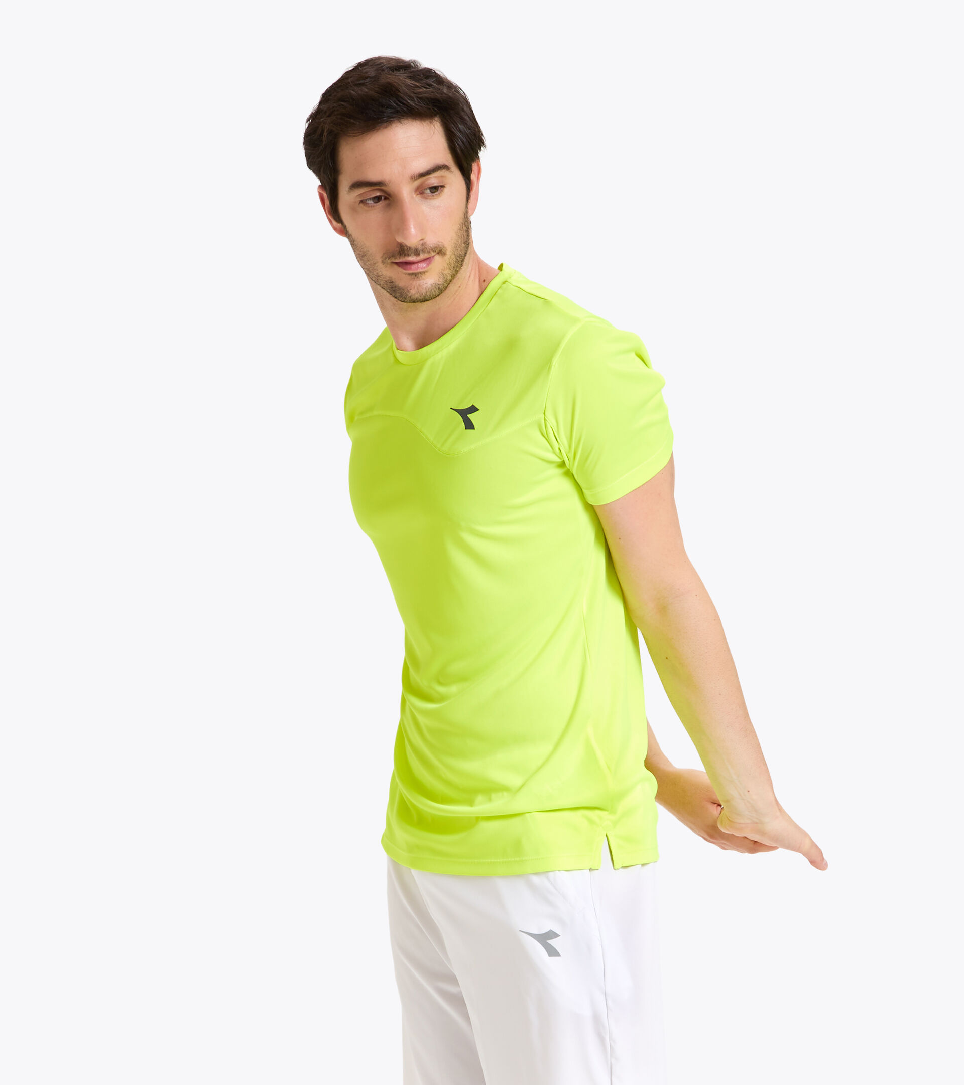 T-shirt de tennis - Homme T-SHIRT TEAM JAUNE FLUO DD - Diadora