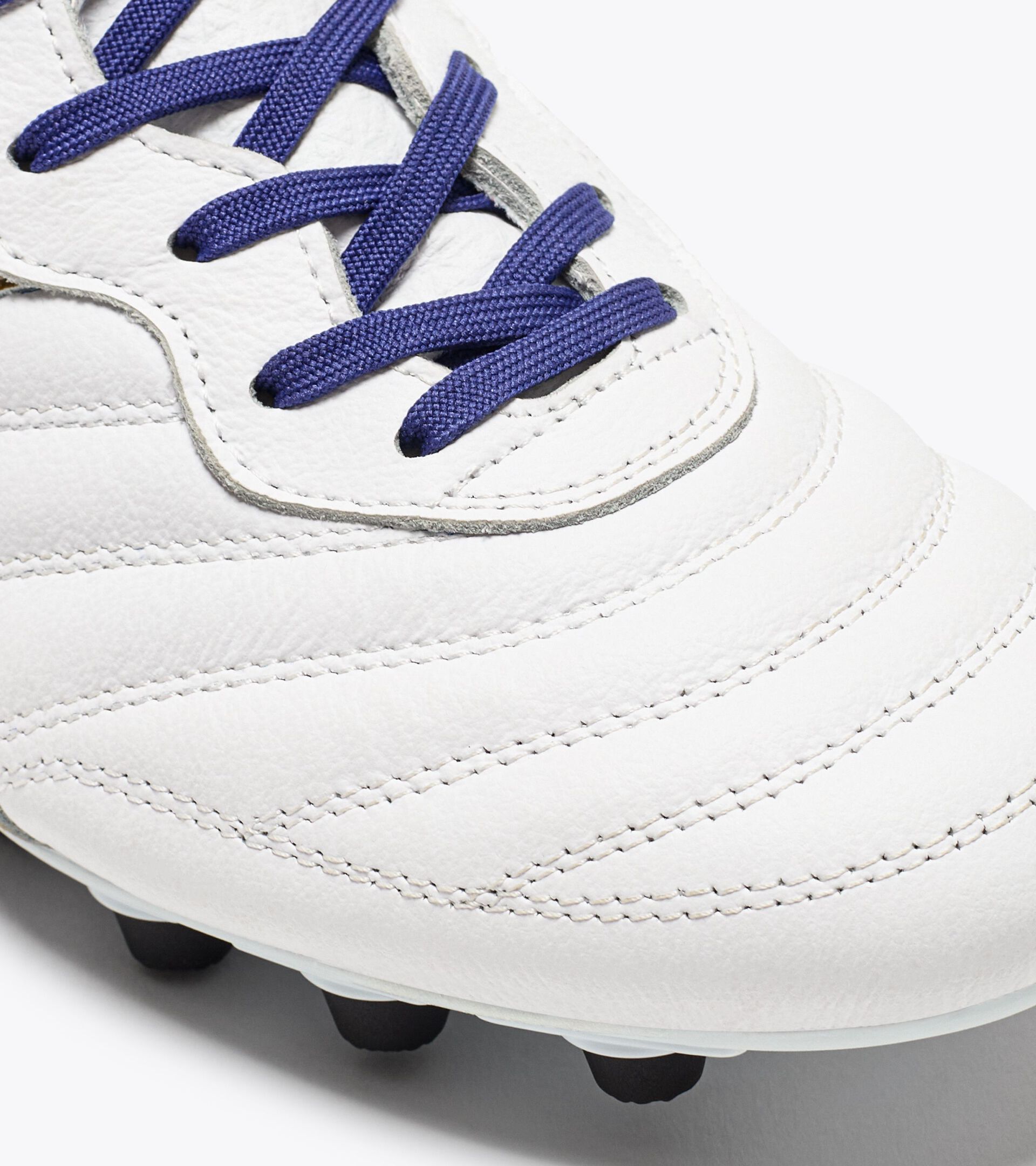 Calcio boots for firm grounds - Made in Italy - Gender Neutral BRASIL ITALY OG GR LT+  MDPU WHITE/MAZARINE BLUE/GOLD - Diadora
