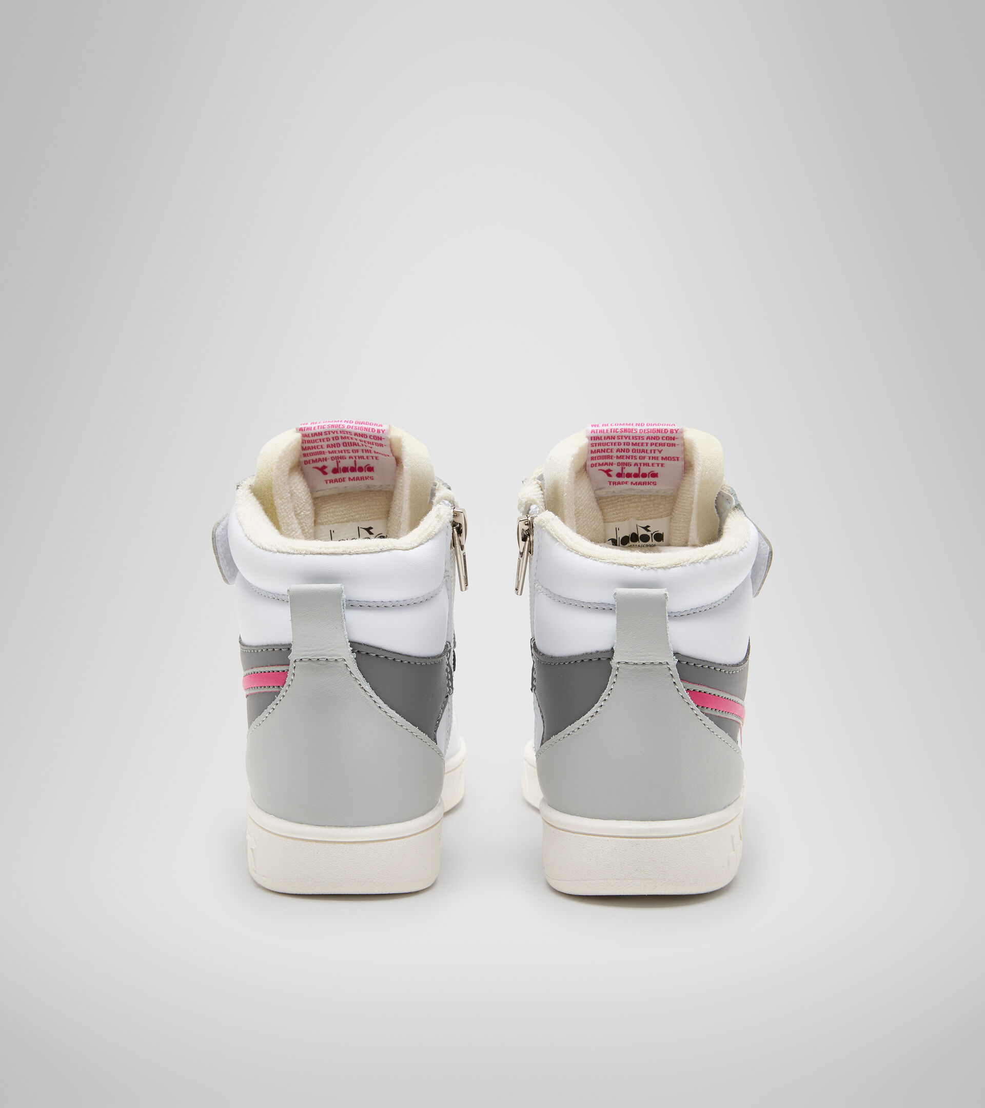 Sports shoes - Kids 4-8 years MAGIC BASKET MID PS WHT/FROST GRY/RASPBERRY SORBET - Diadora