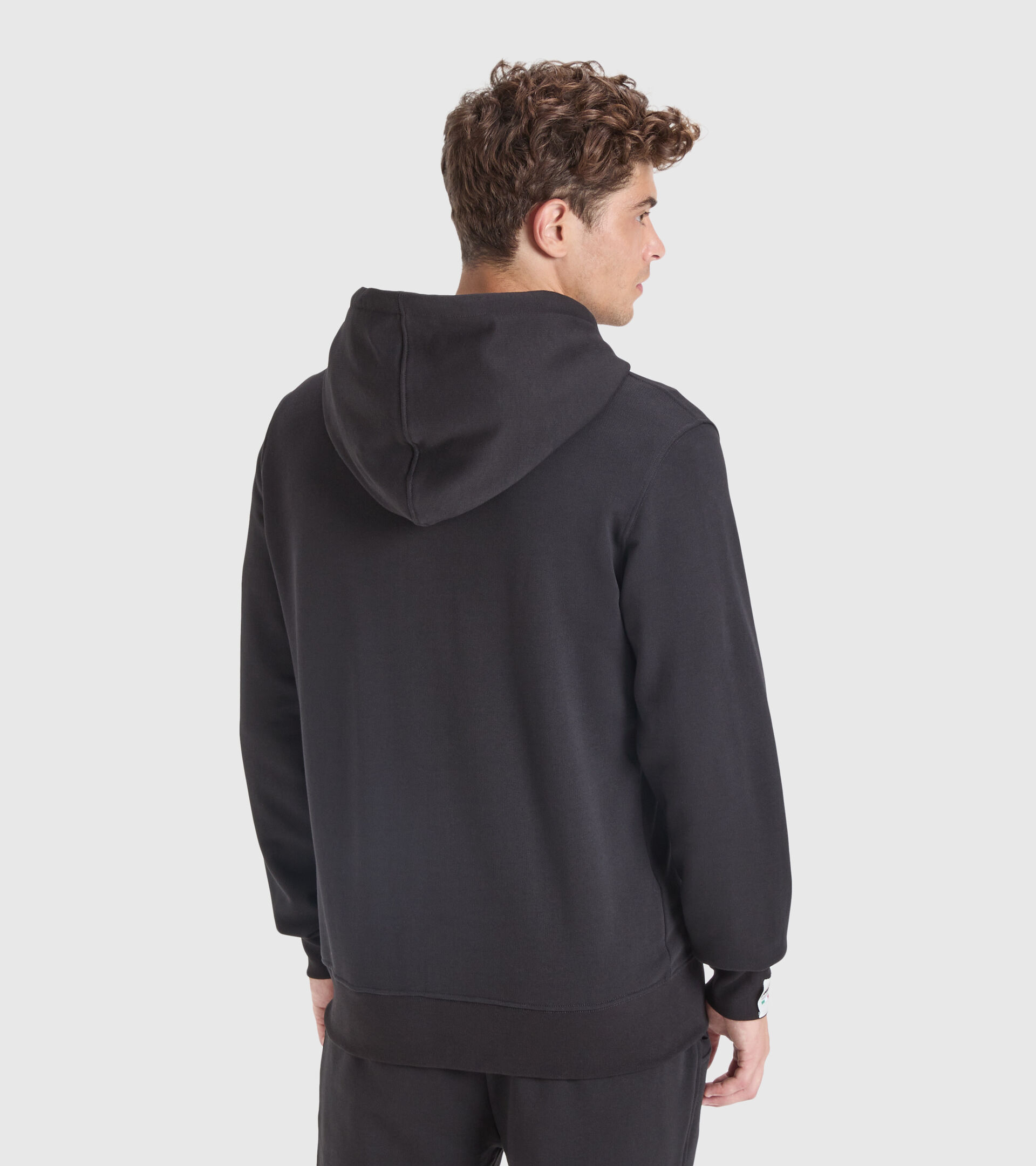 Hooded sweatshirt - Made in Italy - Men HOODIE FZ MII BLACK - Diadora