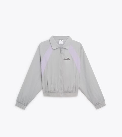 Ripstop Nylon Track Jacket - Women&rsquo;s L. TRACK JACKET LOGO GREEN GRAY - Diadora