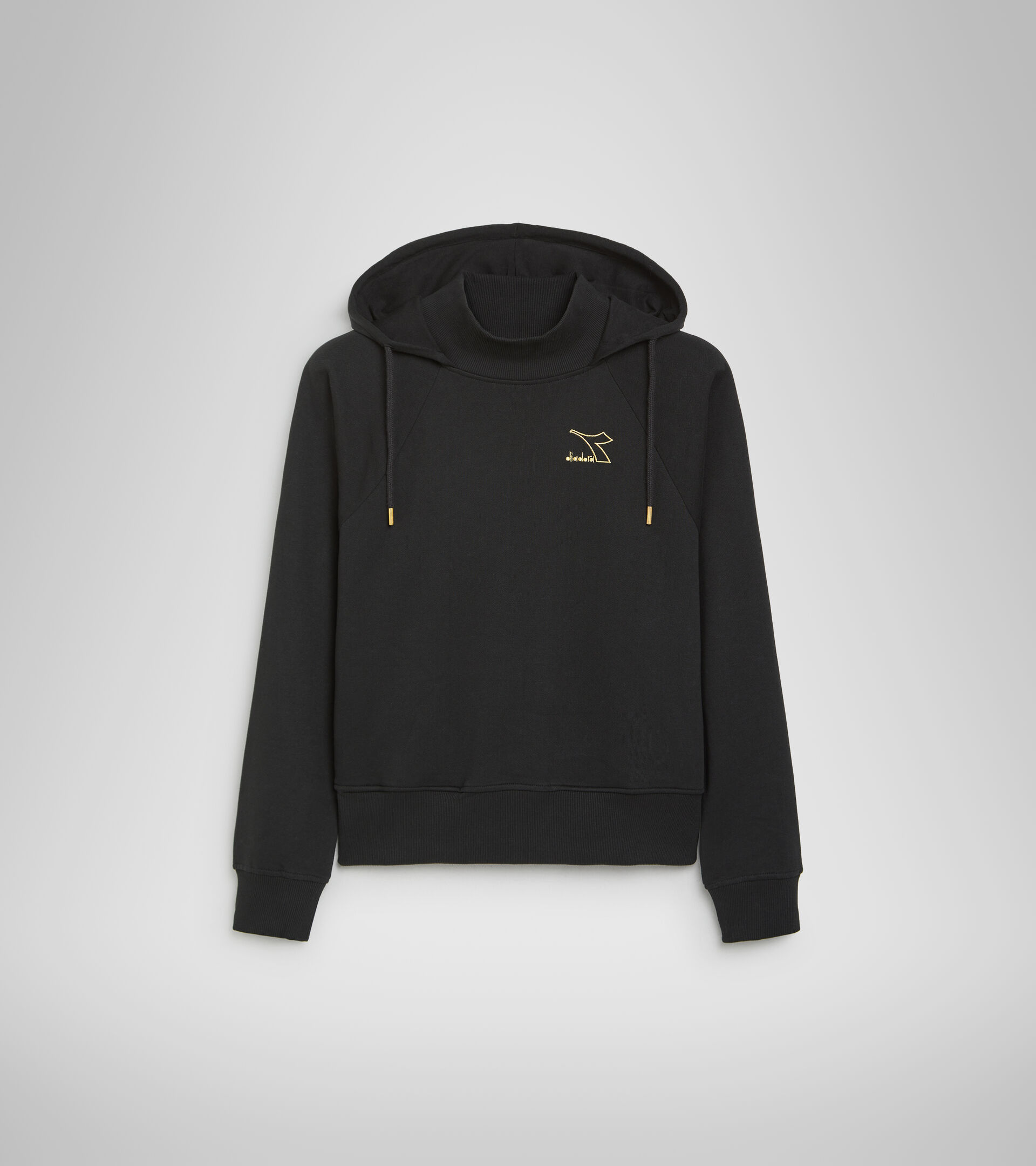 Hooded sweatshirt - Women L. HOODIE FLOUNCE BLACK - Diadora