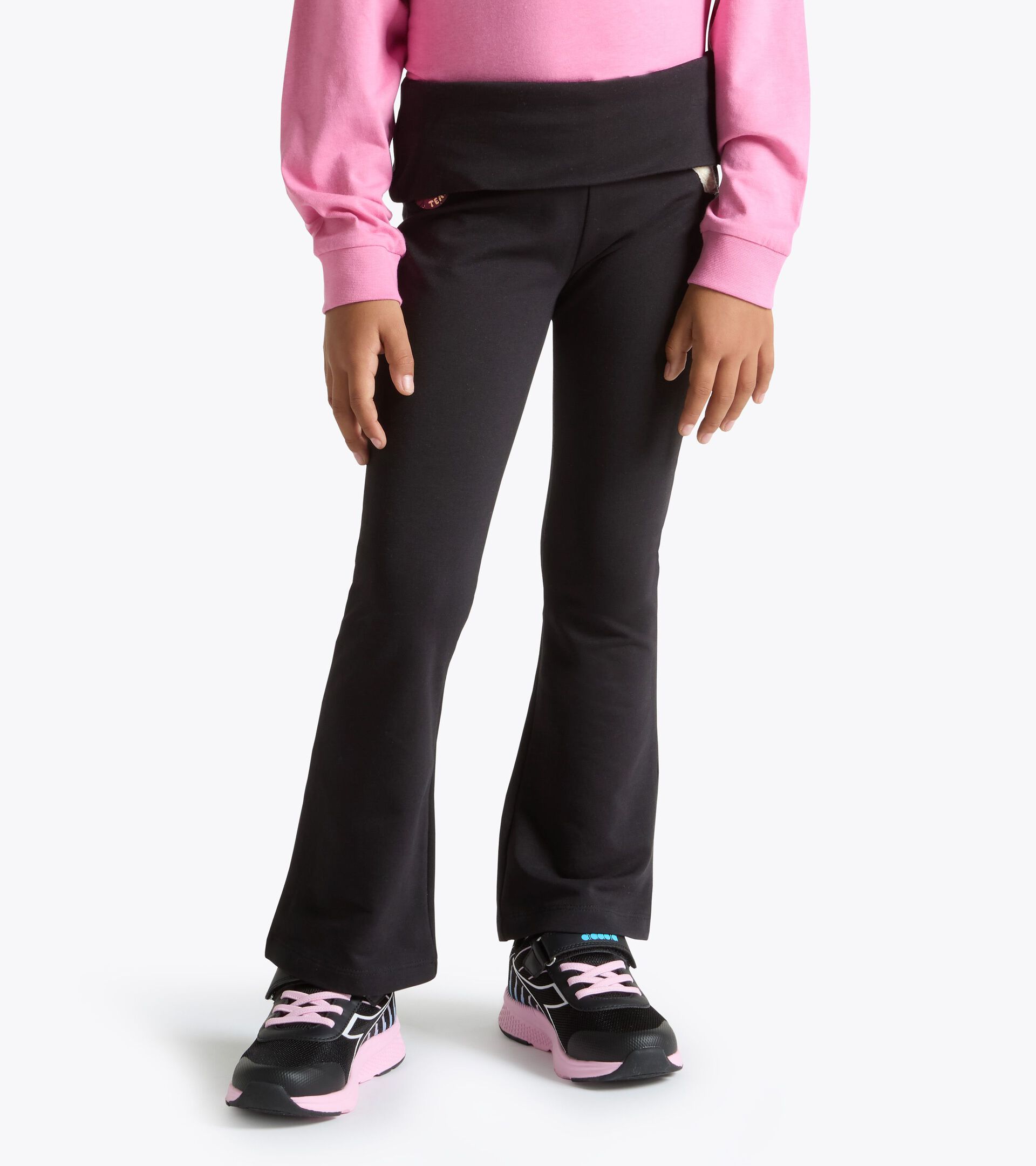 Stretch leggings - Slim fit - Girls JG. LEGGINGS LOGO BLACK - Diadora