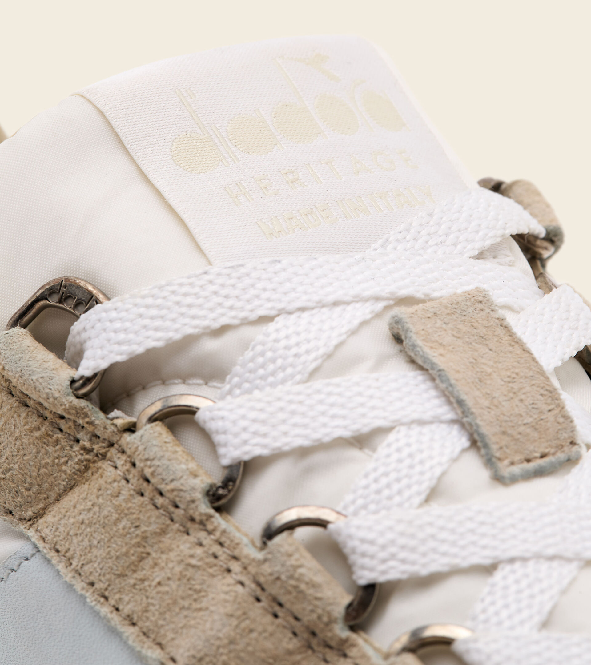 Heritage-Schuh Made in Italy - Damen EQUIPE MAD ITALIA NUBUCK SW WN MILCH WEISS - Diadora