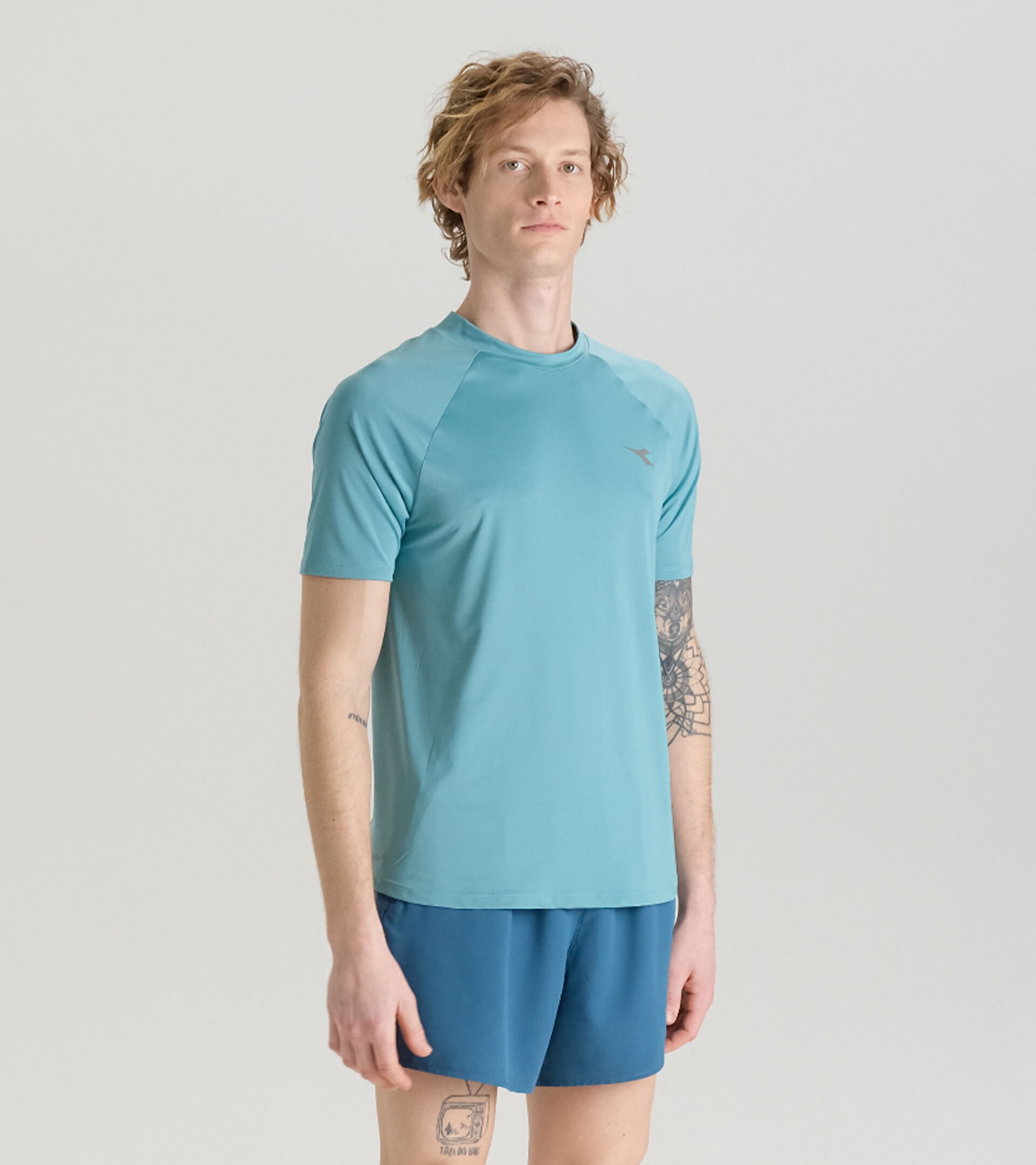 T-shirt de running- Tissu léger - Homme
 SUPER LIGHT SS T-SHIRT DUSTY TURQUOISE - Diadora
