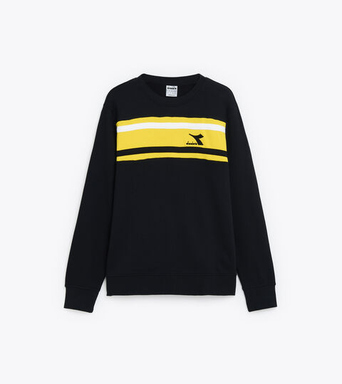 Felpa a girocollo in cotone - Uomo SWEATSHIRT CREW SLAM NERO - Diadora