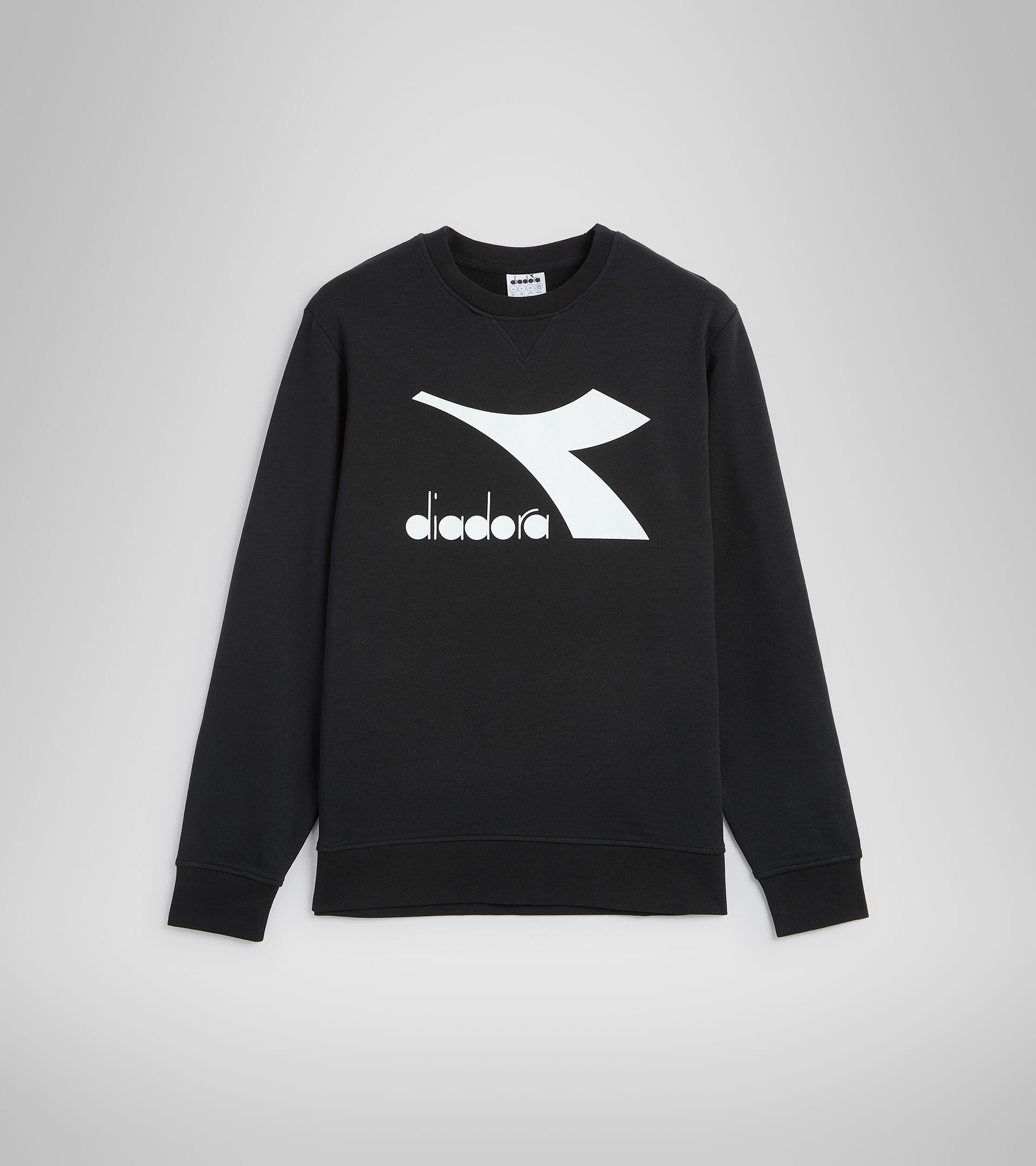 Sweater mit Rundhalsausschnitt - Herren SWEATSHIRT CREW LOGO CHROMIA SCHWARZ - Diadora