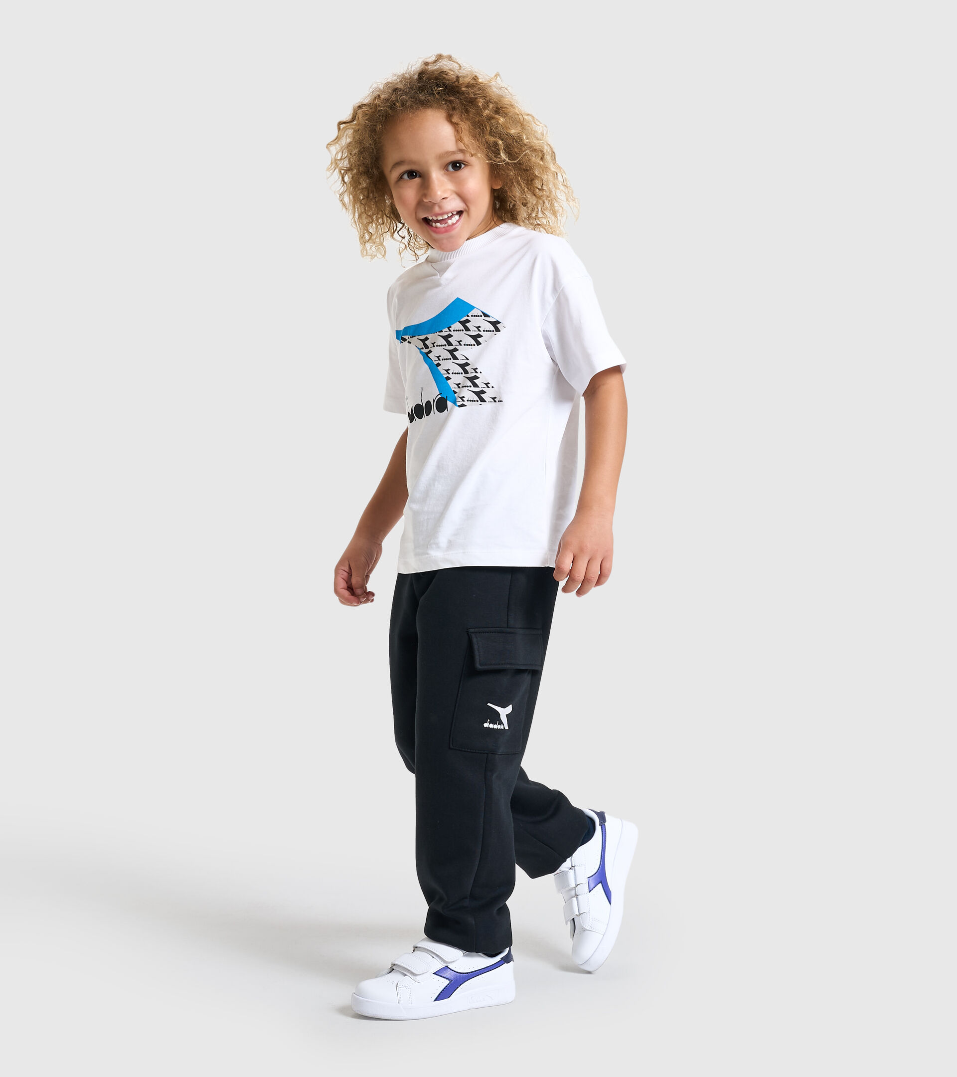 Sports trousers - Kids JB.PANTS CUFF HOOPLA BLACK - Diadora