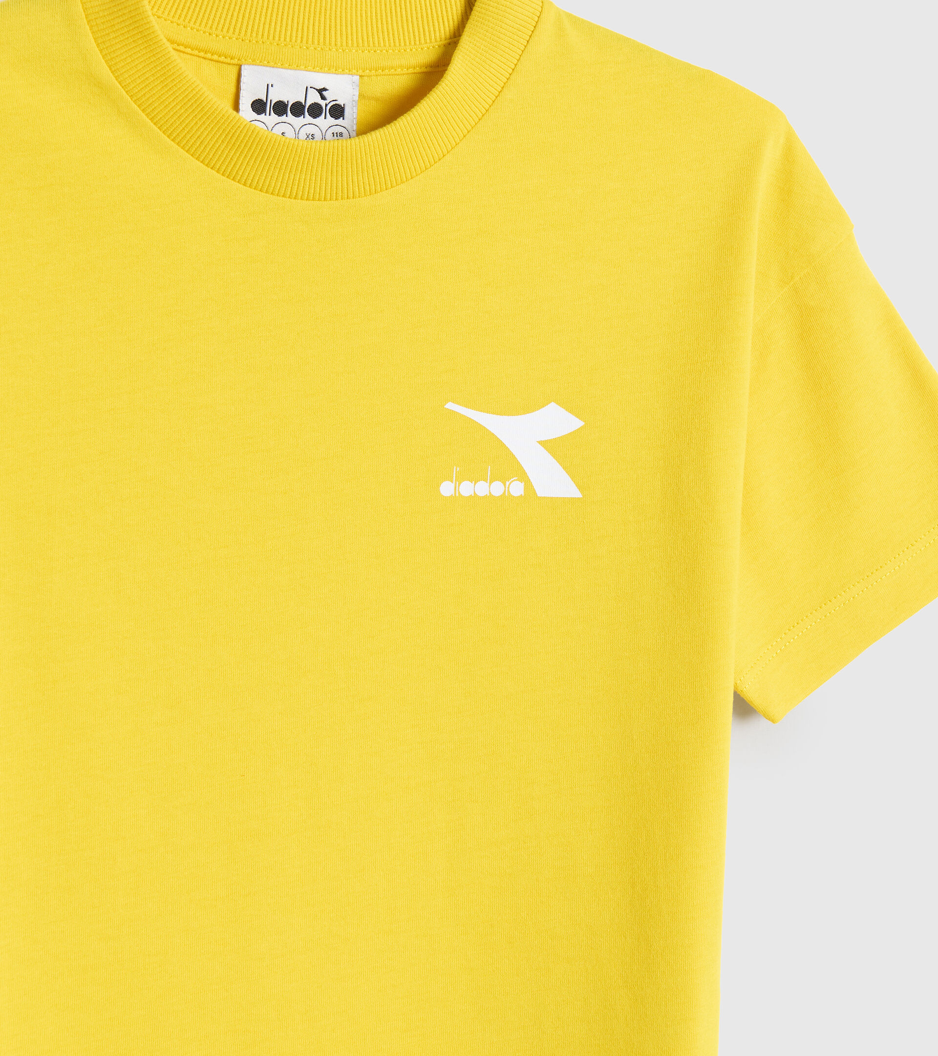 T-shirt en coton junior - Unisexe JU.T-SHIRT SS RAINBOW VERRE JAUNE - Diadora