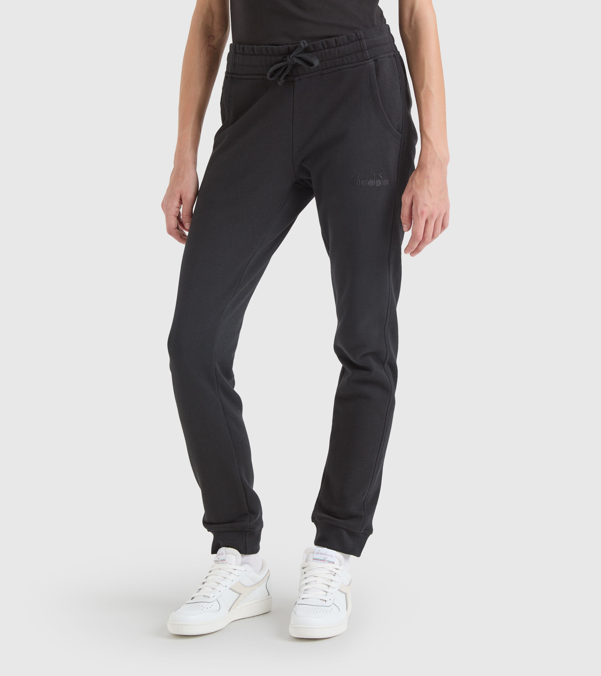 Cotton sports trousers - Made in Italy - Women L. JOGGER PANT MII BLACK - Diadora