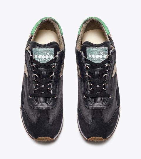 EQUIPE H DIRTY STONE WASH EVO, BLACK/GREY COBBLESTONE Heritage shoe - Gender Neutral EQUIPE H DIRTY STONE WASH EVO BLACK/GREY COBBLESTONE - Diadora