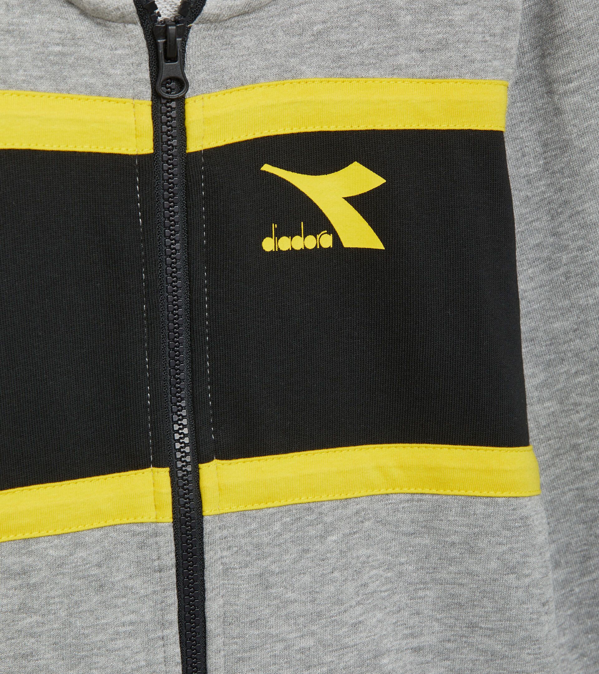 Junior tracksuit - Boys JB.TRACKSUIT HD FZ LIGHT MIDDLE GRAY MELANGE - Diadora