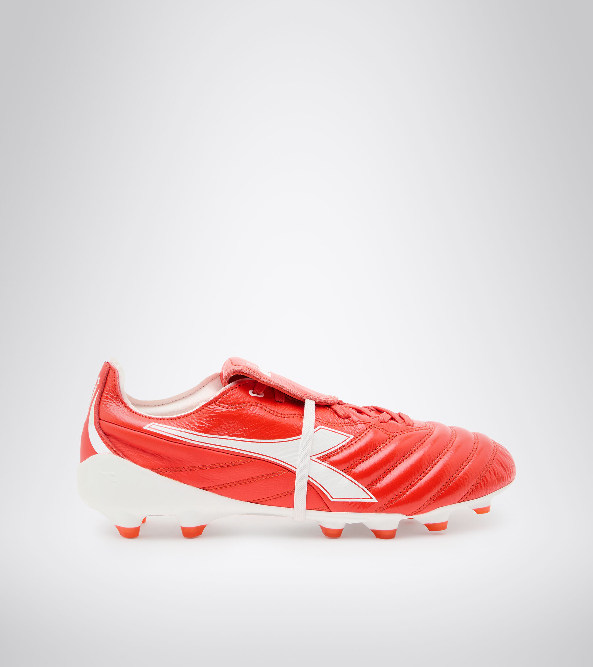 Botas de fútbol para terrenos compactos BRASIL ELITE TECH T ITA LPX ROJO FLUO/BLANCO - Diadora