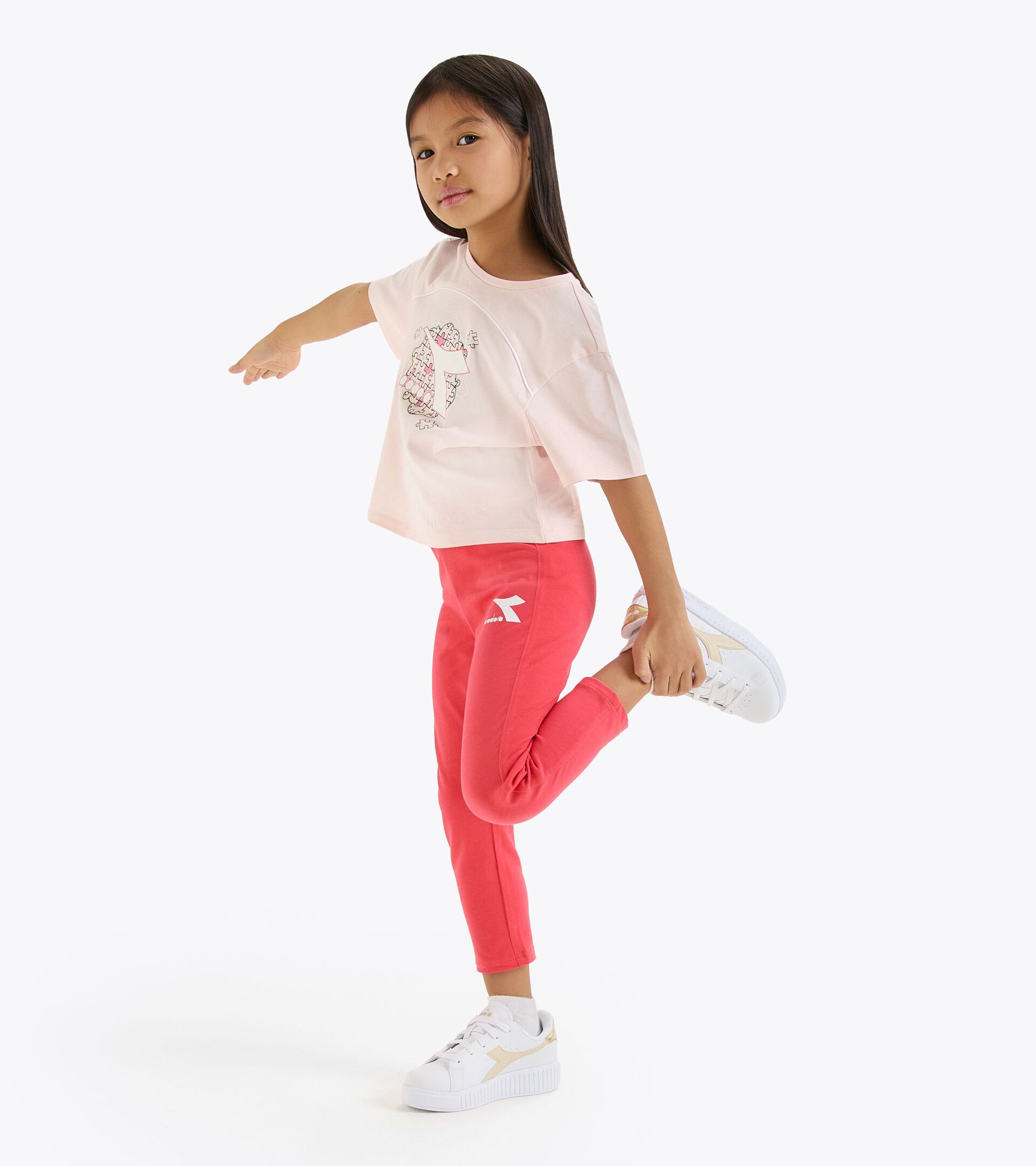 Leggings - Ado fille
 JG. LEGGINGS PUZZLES ROUGE CAYENNE - Diadora